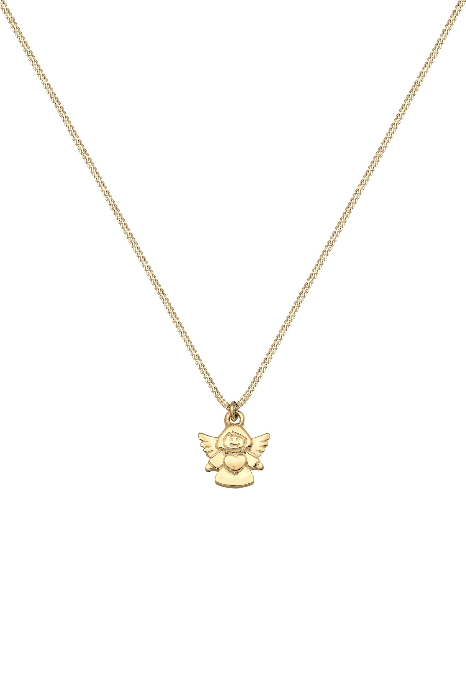 Elli Premium Kette ohne Anhänger »Halskette Kinder Engel Taufe Kommunion Talisman 375 Gelbgold«