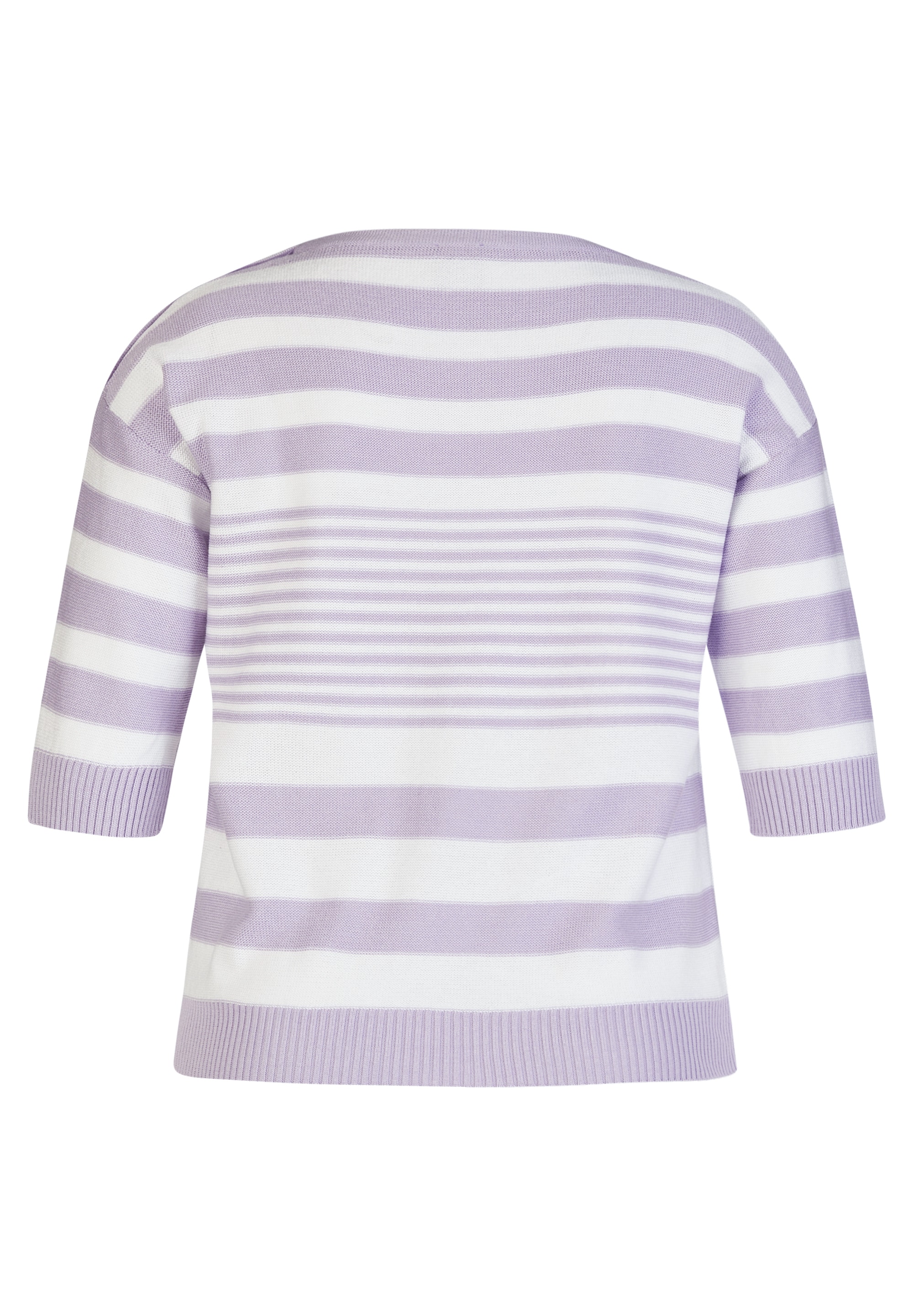 Rabe Rundhalspullover mit Streifen Muster