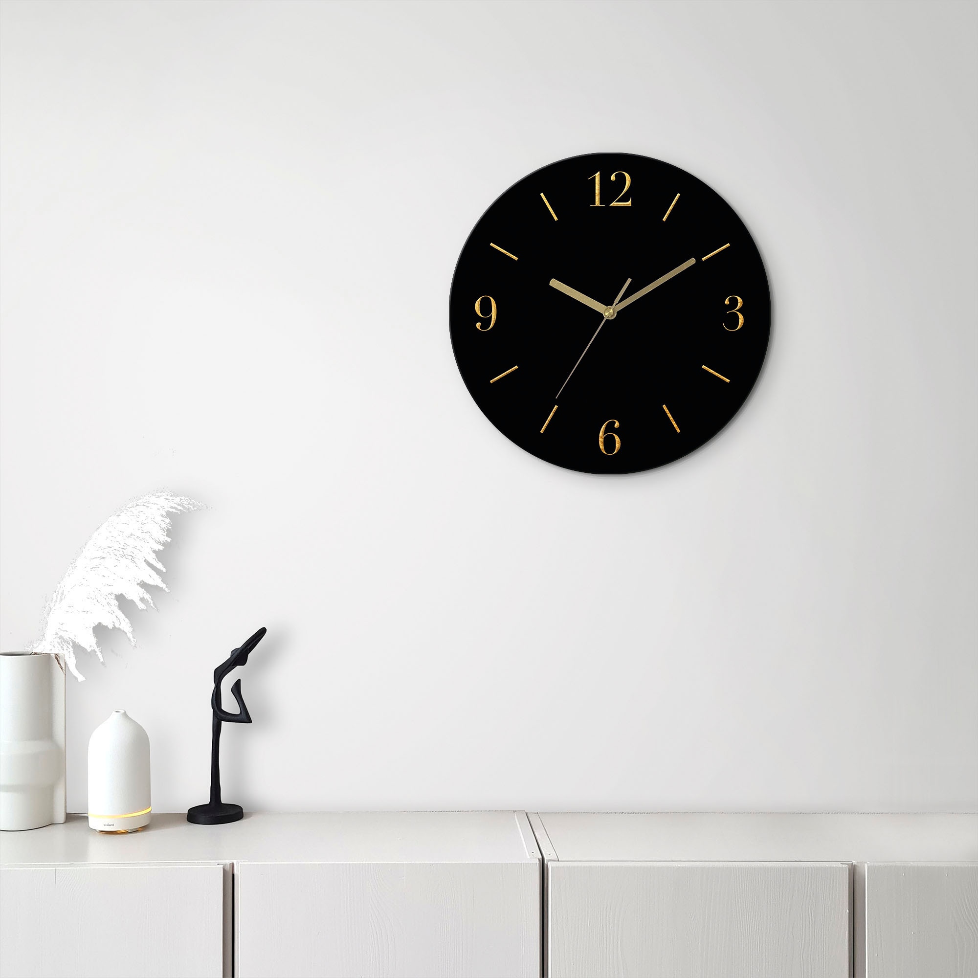 OTTO home Wanduhr "Aurum" wahlweise mit Quarz- oder Funkuhrwerk, lautlos ohne Tickgeräusche