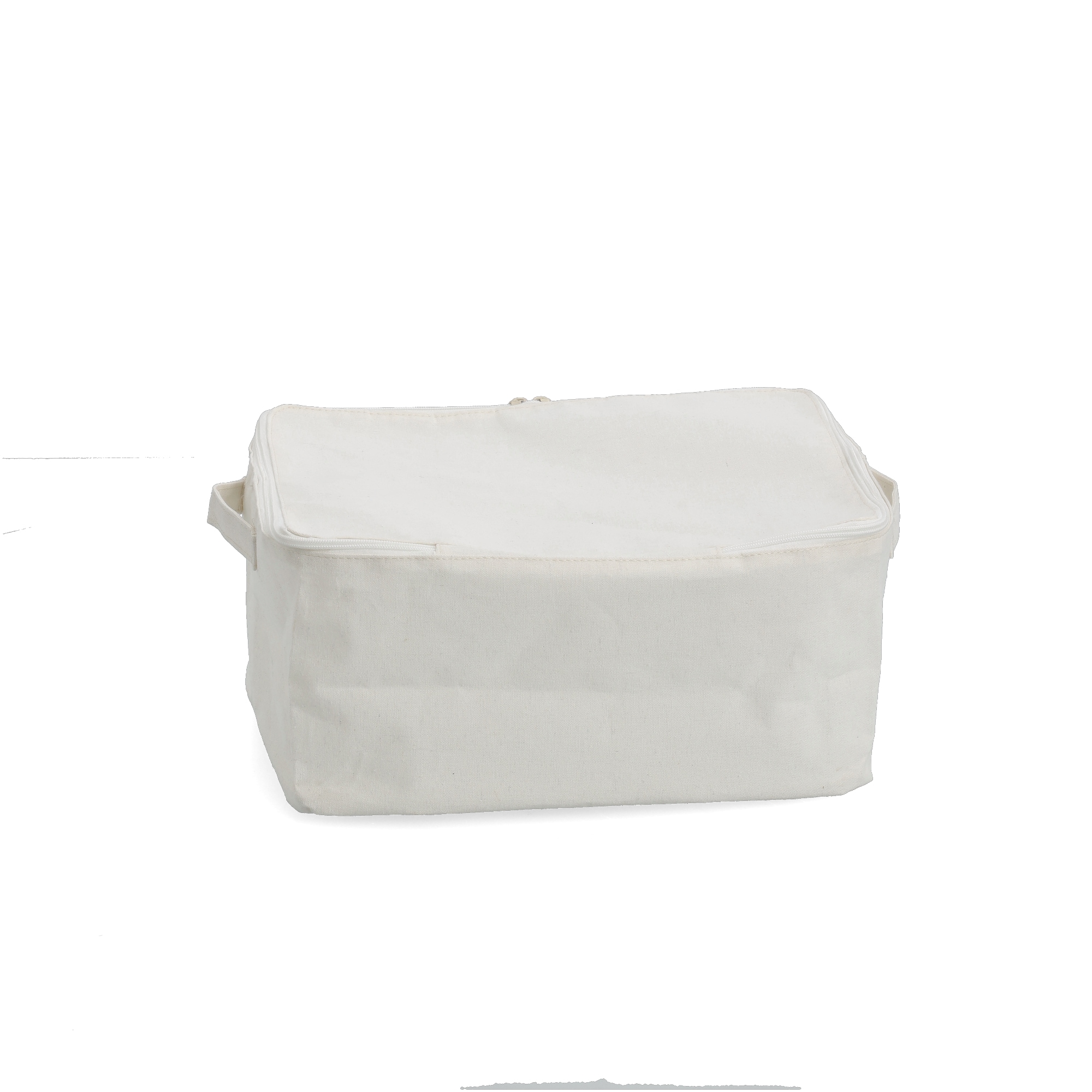 Zeller Present Aufbewahrungsbox »Aufbewahrungsbox, Polyester/Baumwolle, creme« mit Reißverschluss "Good Mood", 2er Set, ca. 39x29x19 cm