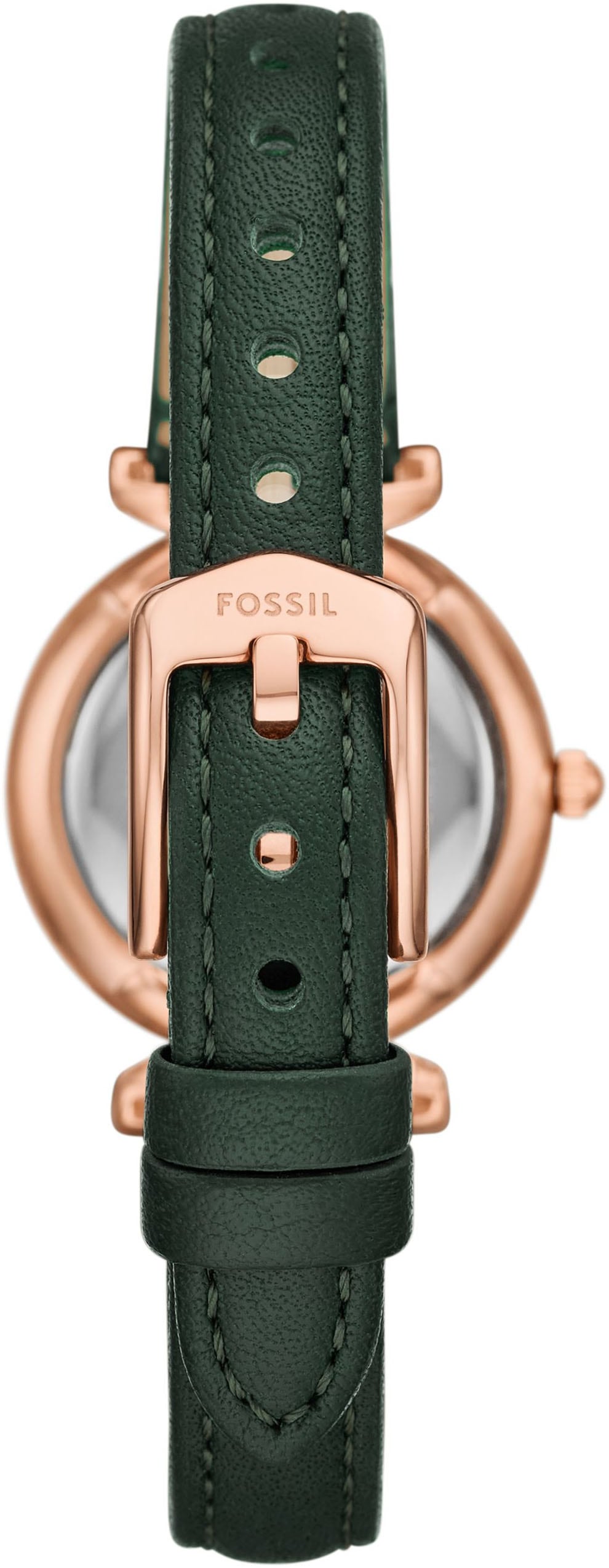 Fossil Quarzuhr »CARLIE MINI«, Armbanduhr, Damenuhr, Lederarmband, analog