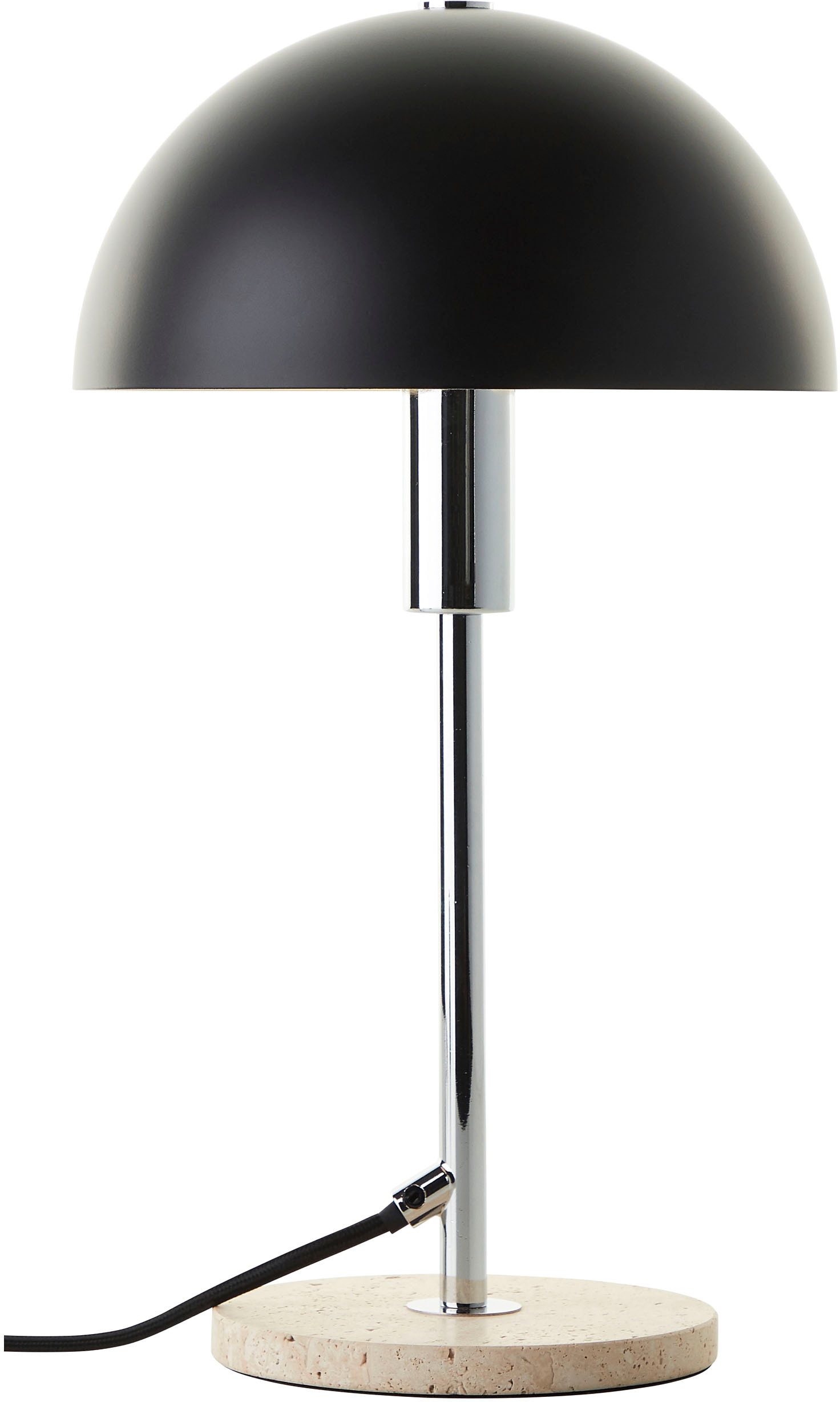 LeGer Home by Lena Gercke Tischleuchte »Linnea Pilz Lampe - Travertin Steinfuß«, Leuchtmittel E14 | ohne Leuchtmittel, Pilzleuchte, Tischlampe, Höhe 35,5 cm, Naturstein, Pilzlampe