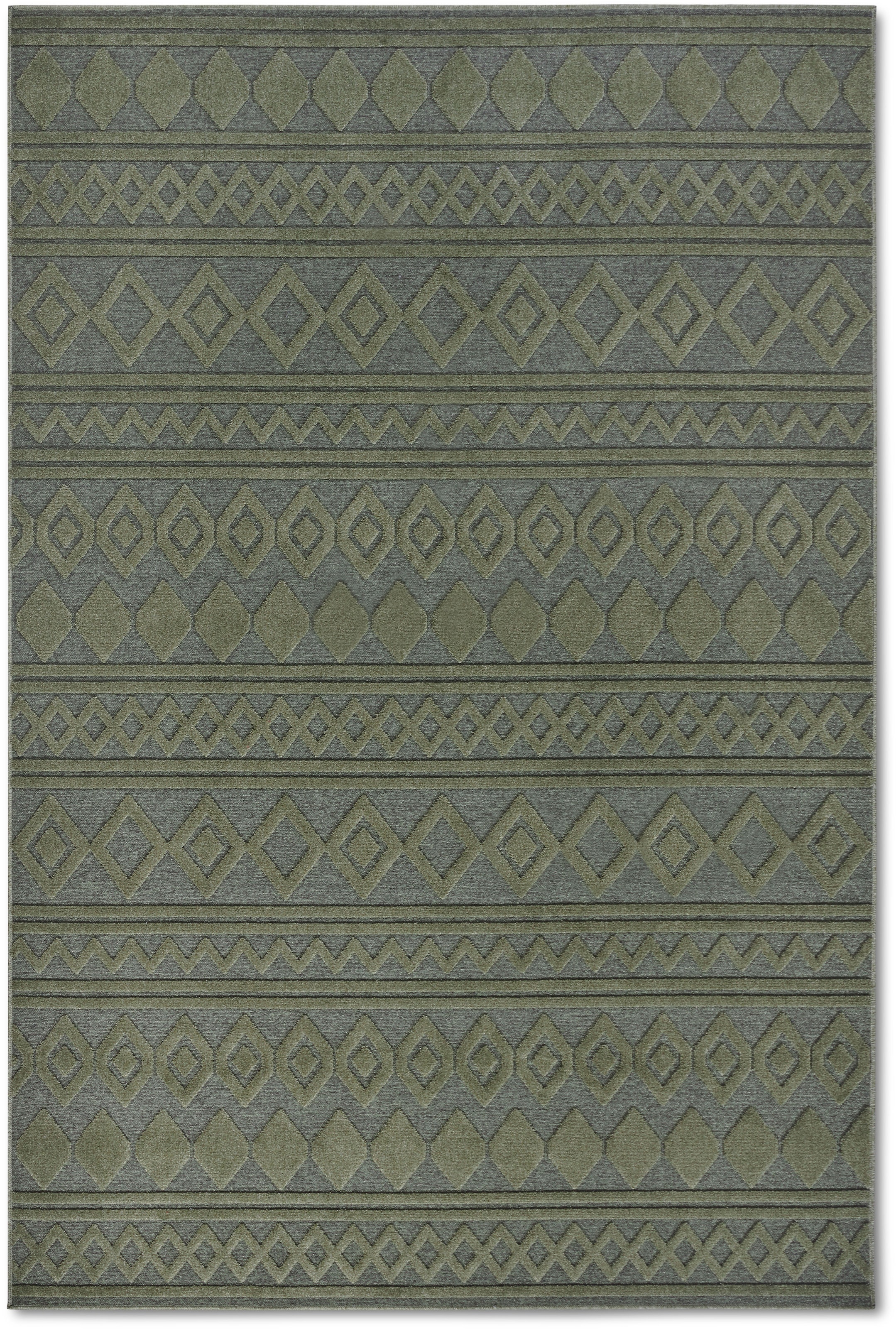 Villeroy & Boch Teppich »Catherine«, rechteckig, 5,5 mm Höhe, Nachhaltig, Wohnzimmer, Schlafzimmer, Modern, Hoch-Tief Effekt, Flur
