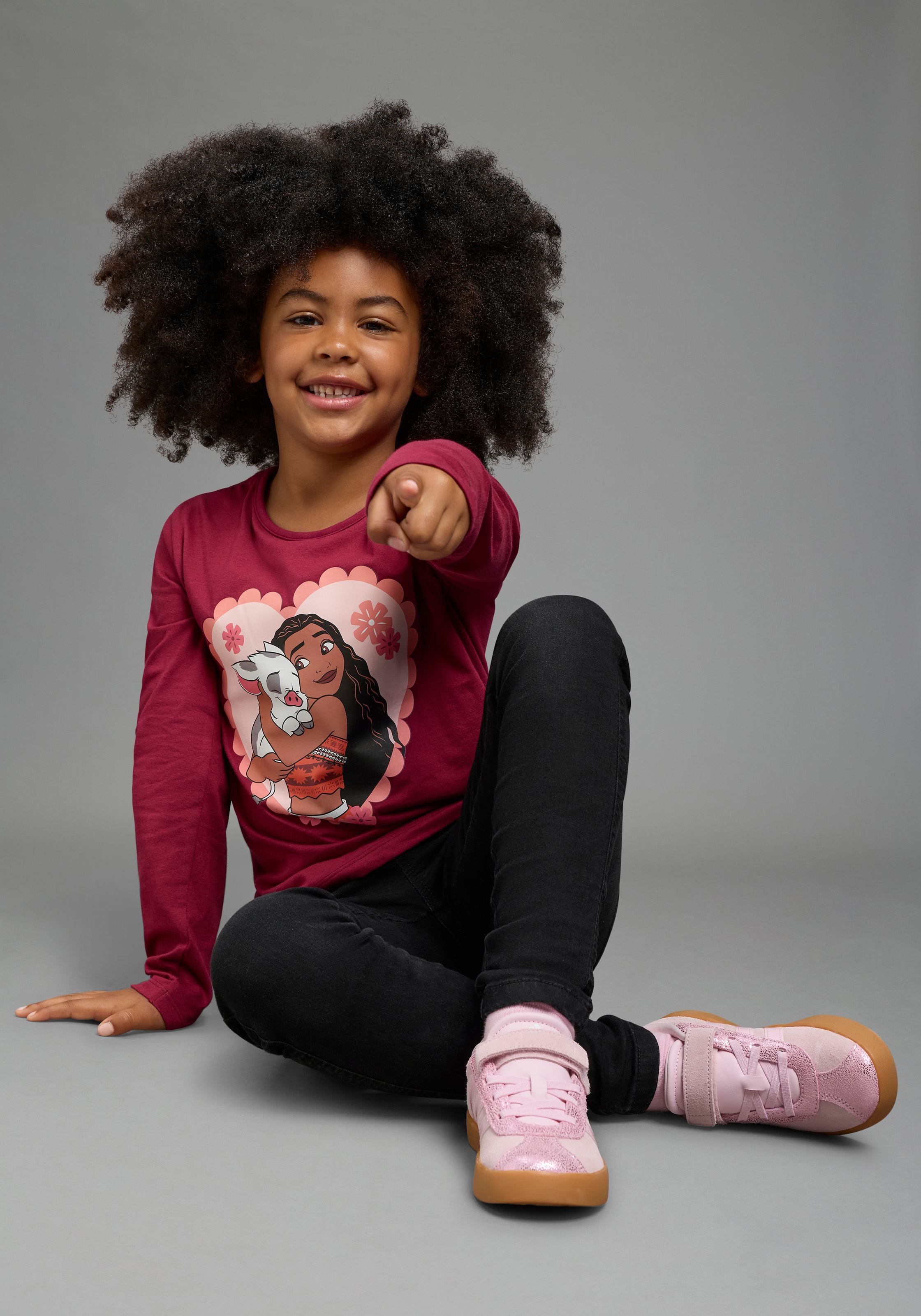 KIDSWORLD Langarmshirt »VIANA Shirt, Disney« Langarm, hüftlange Basic-Passform, bedruckte Optik
