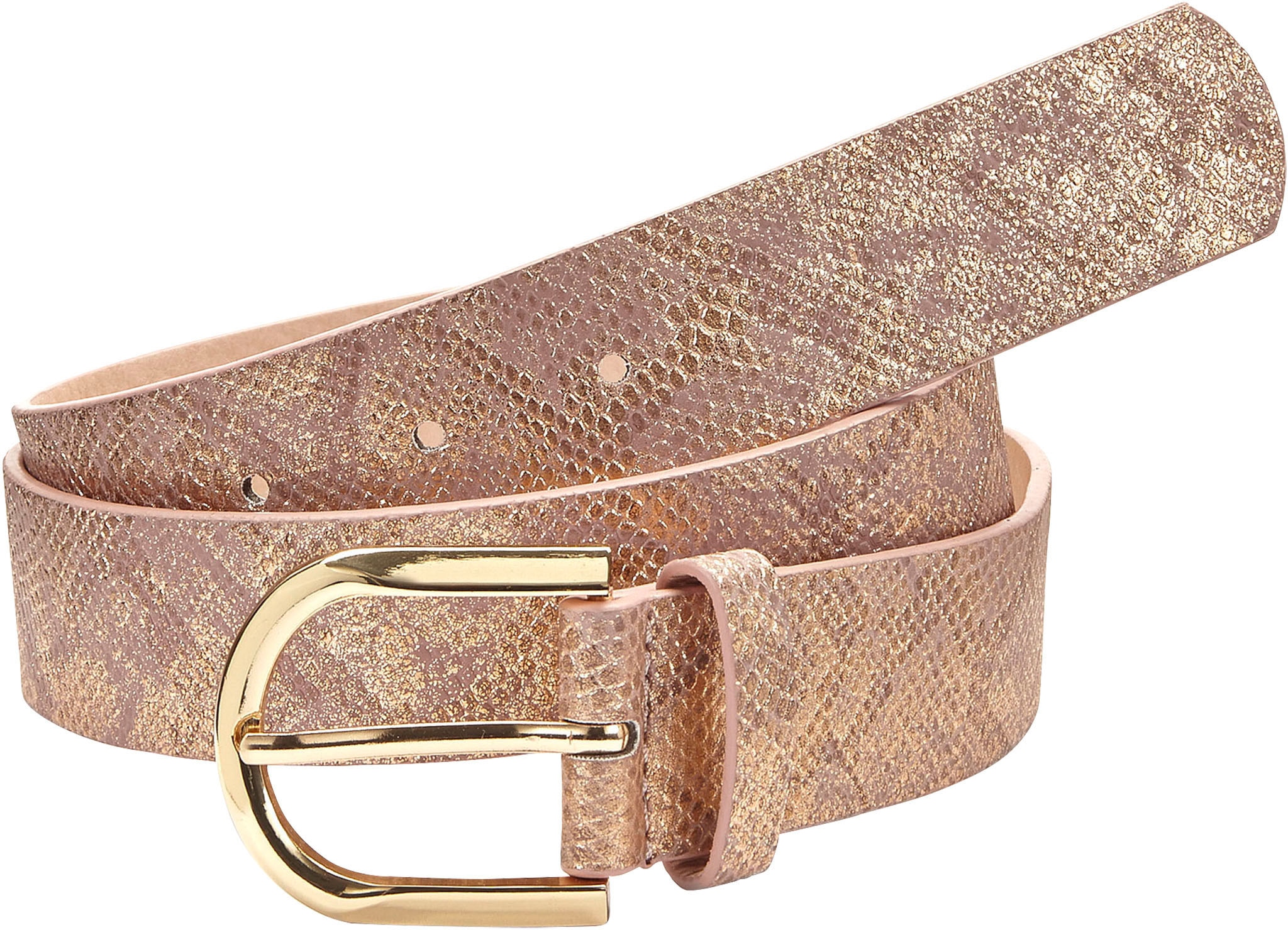 LASCANA Hüftgürtel "Hosengürtel, Gürtel, Jeansgürtel, Anzuggürtel" im modernen Metallic Animal-Look