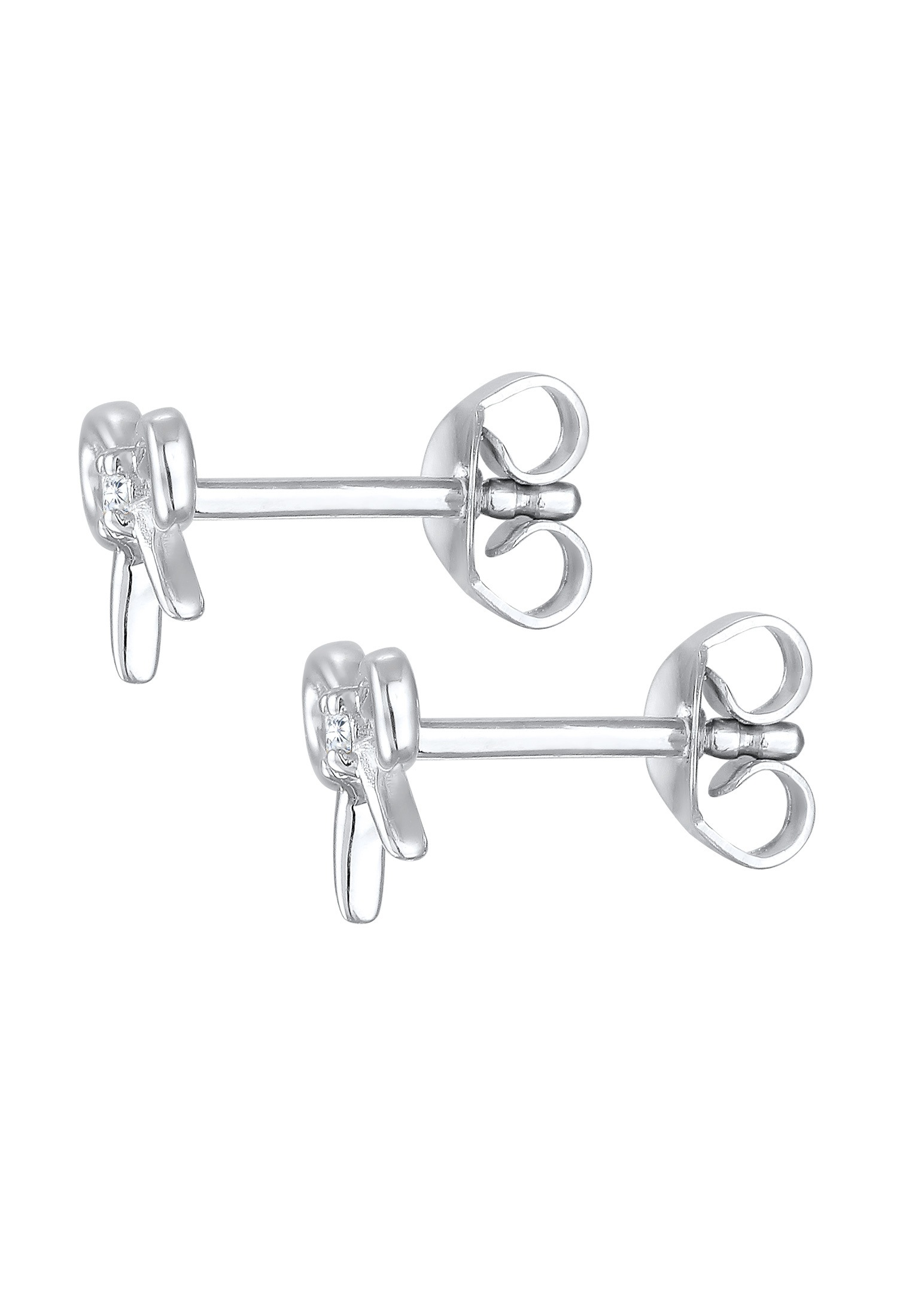 Elli Paar Ohrstecker »Ohrringe Schleife Zirkonia Romantik 925 Silber«