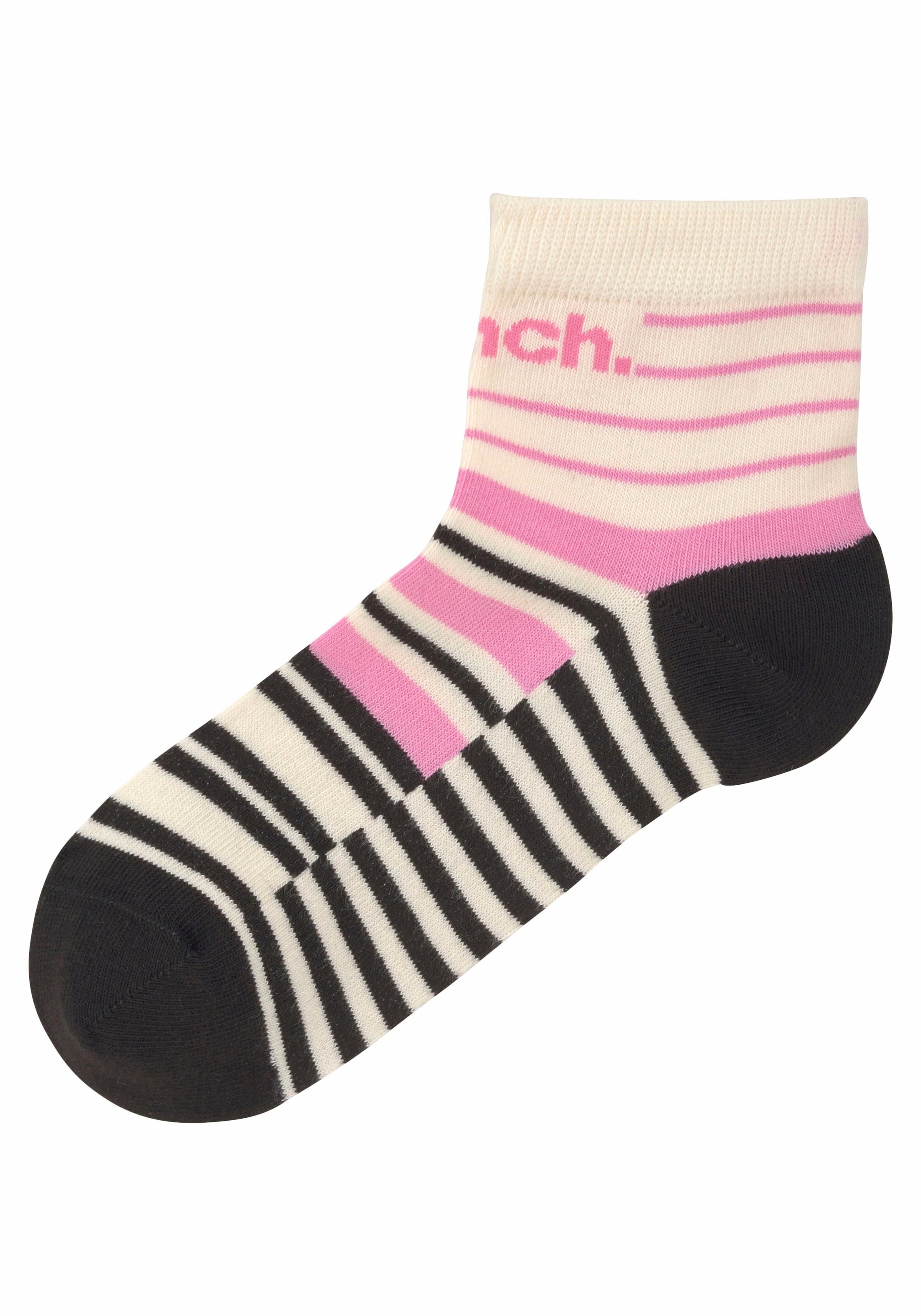 Bench. im (Set, ♕ Streifendesign bei Paar), Kurzsocken, 5