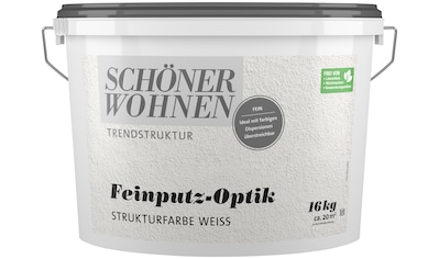SCHÖNER WOHNEN FARBE Wand- und Deckenfarbe »TRENDSTRUKTUR Feinputz-Optik fein«, weiß,...
