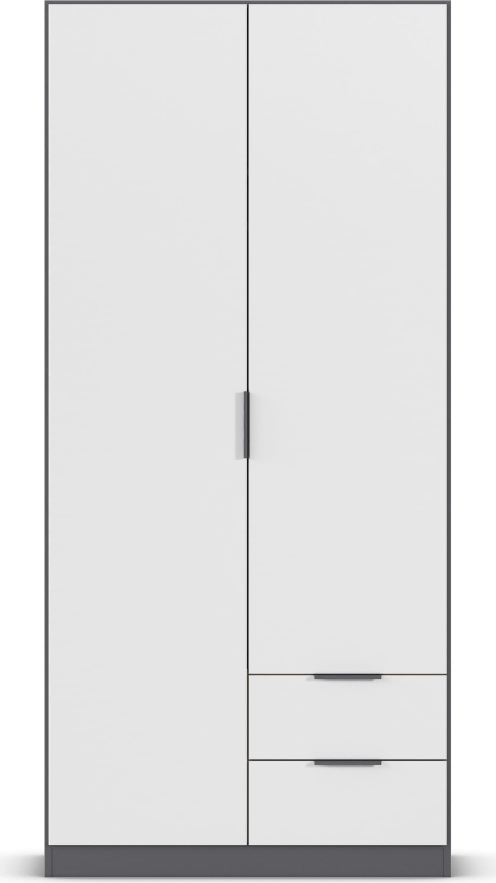 rauch Kleiderschrank »Drehtürenschrank Schrank Garderobe Ankleide Schlafzimmer LAGOA« 3 verschiedene Ausstattungen BASIC/CLASSIC/PREMIUM (inkl. SOFT-CLOSE),  mit geräumigen Schubladen, optional mit Aufsatz MADE IN GERMANY