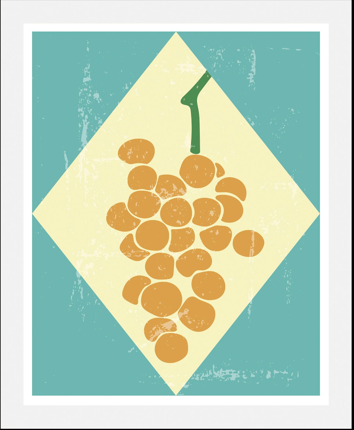 queence Bild »Grapes«, Obst-Obst Bilder-Essen-Lebensmittel-Kunst-Schriftzug-Abstrakte-Figuren, (1 St.), gerahmt