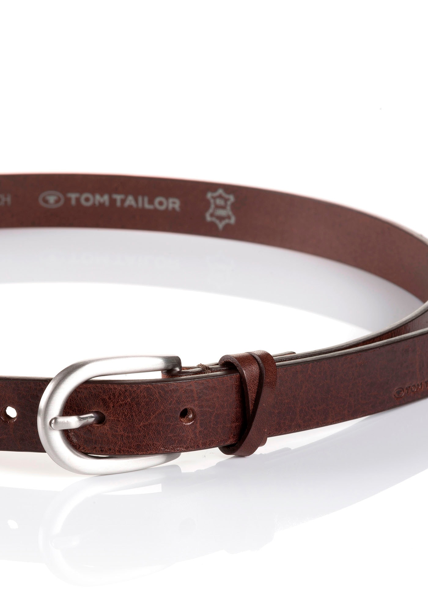 TOM TAILOR Ledergürtel »TTNELLY«, 2 cm breiter Damengürtel, modisch vielseitig