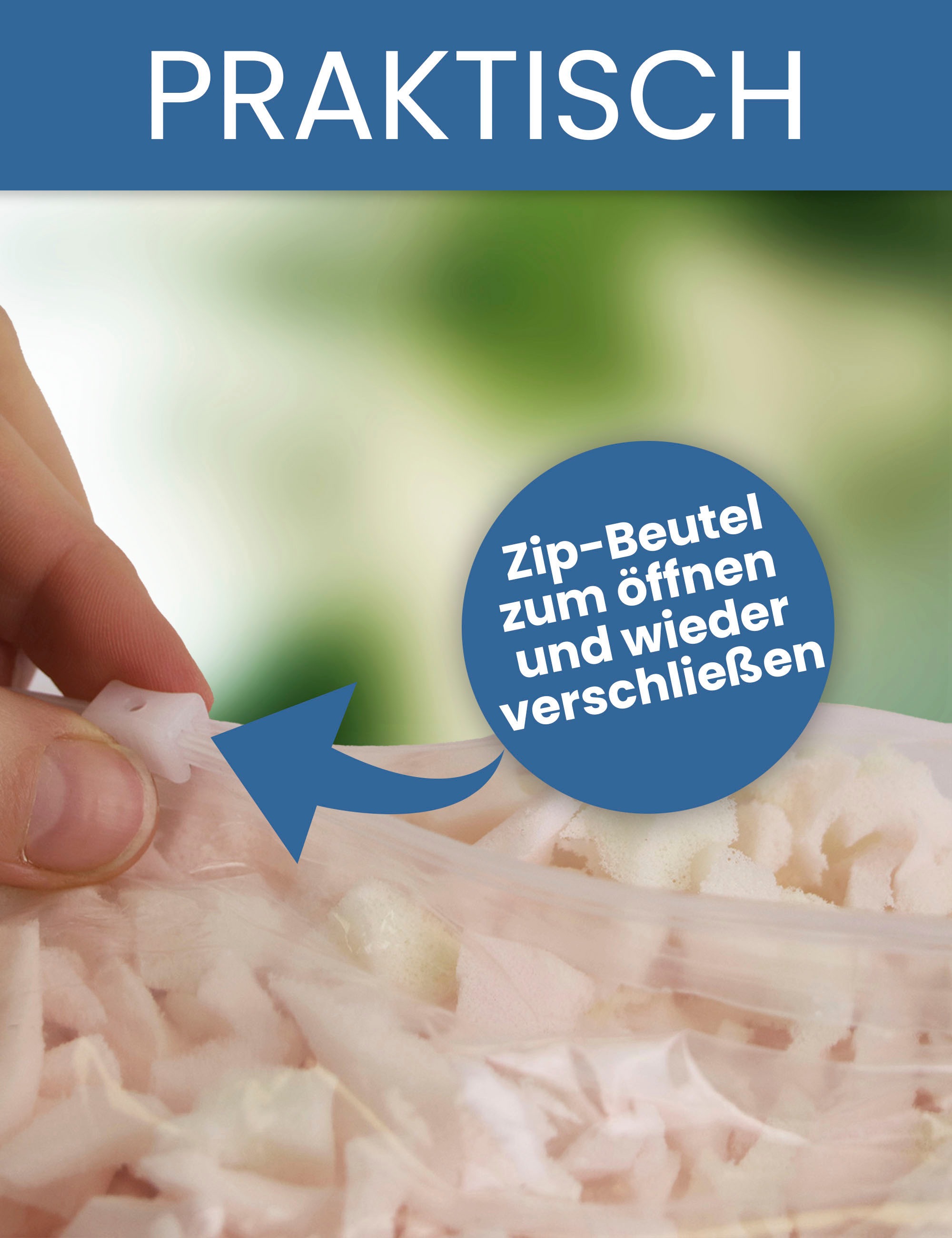 Primaflor-Ideen in Textil Kissenfüllung »Schaumstoffflocken« Füllmaterial für Kissen, Polster, Kuscheltiere & Puppen, waschbar