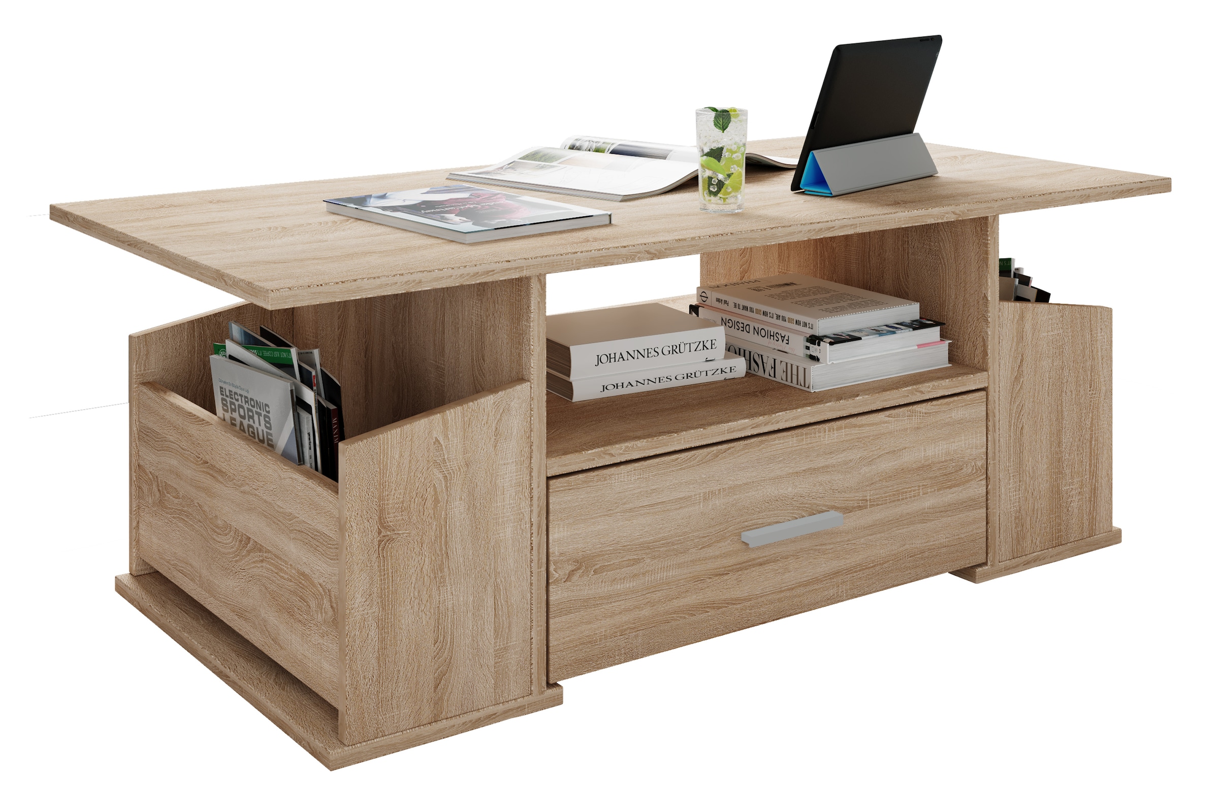 VCM Beistelltisch »Holz Sofatisch Couchtisch Schublade Junata«