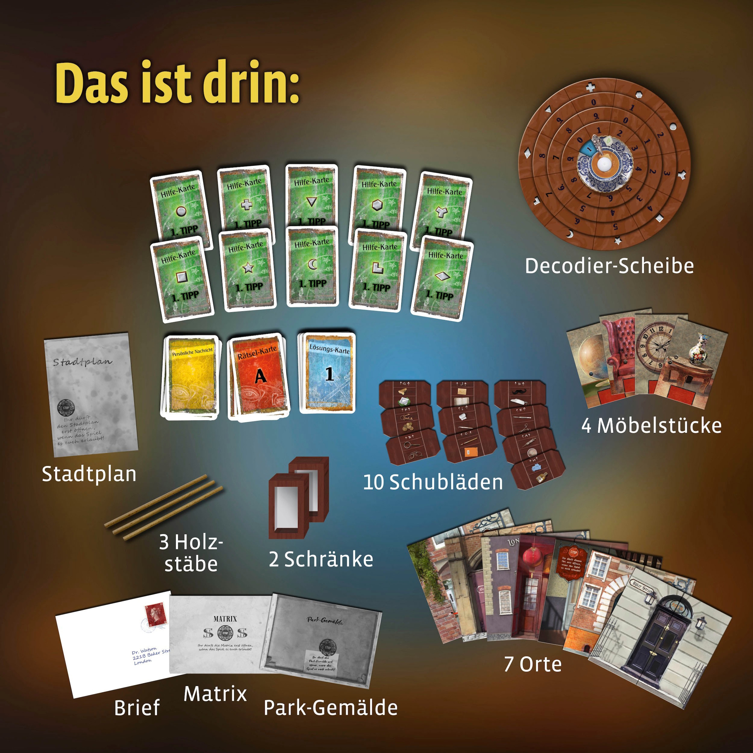 Kosmos Spiel »EXIT, Das Spiel: Das Verschwinden des Sherlock Holmes (F)«, Made in Germany