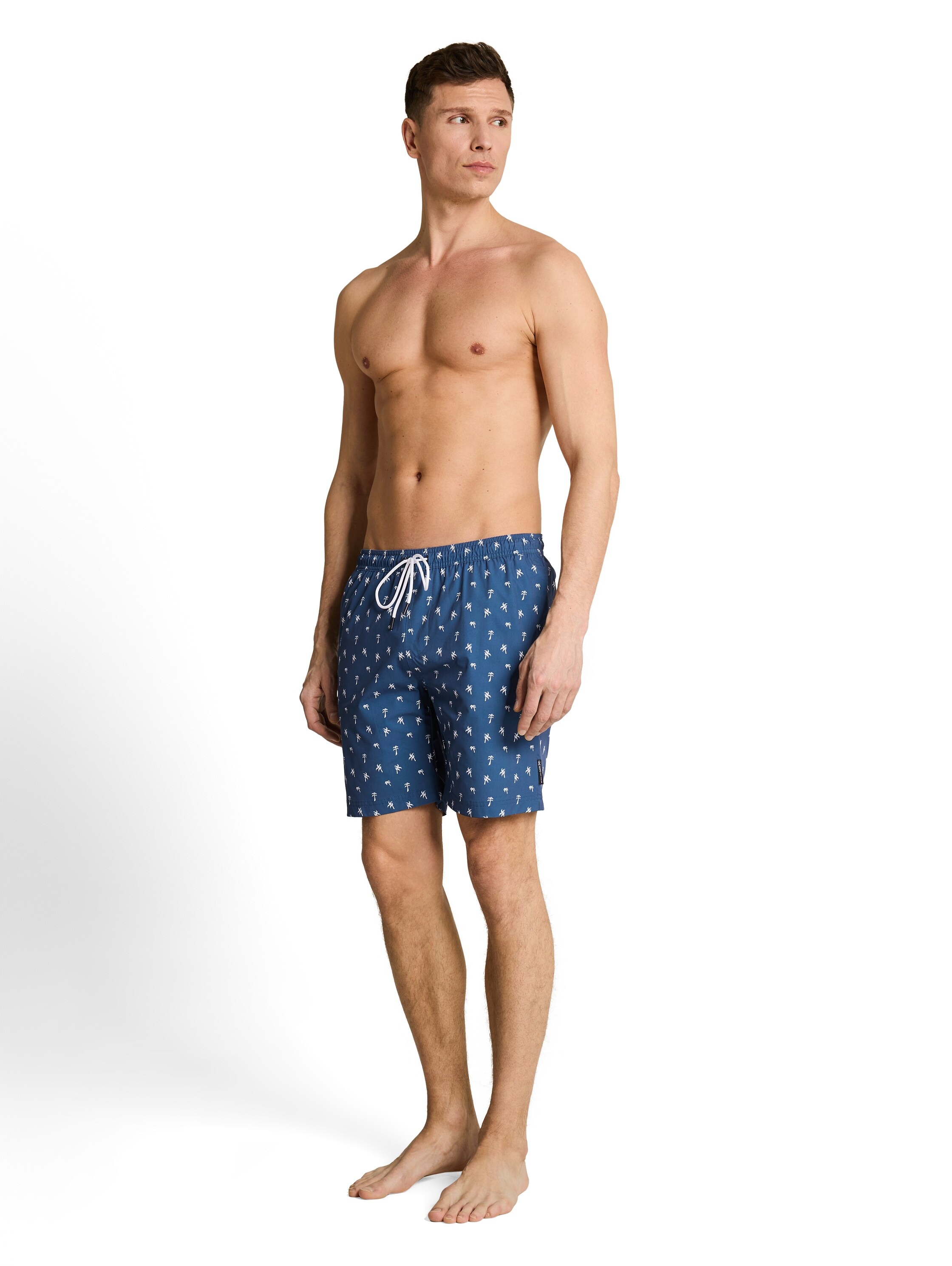 TOM TAILOR Denim Badeshorts Schwimmshorts mit Allover-Print