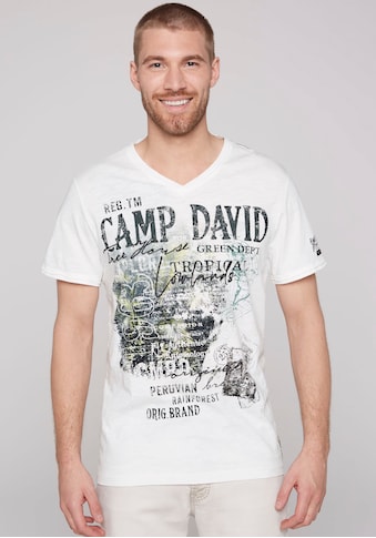 CAMP DAVID T-Shirt, in Flammgarnstruktur kaufen