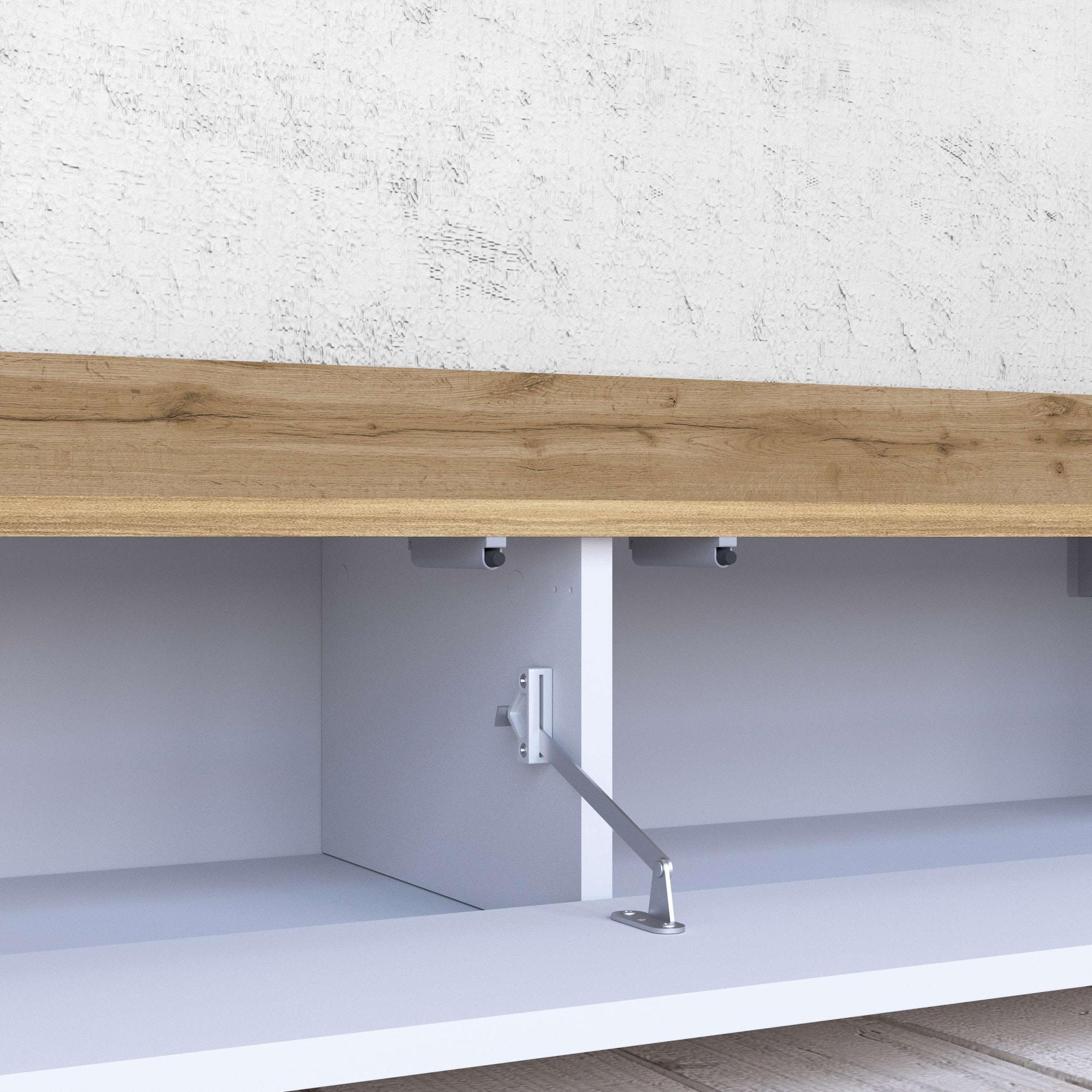 OTTO home Lowboard »BOLSENA,TV-Kommode, TV-Möbel,TV-Bank, 4 Fächer und offenes Ablagefach« 1 Stk. tlg. Breite 200 cm,stehend/hängend,Fronten Hochglanz lackiert,Made in Italy