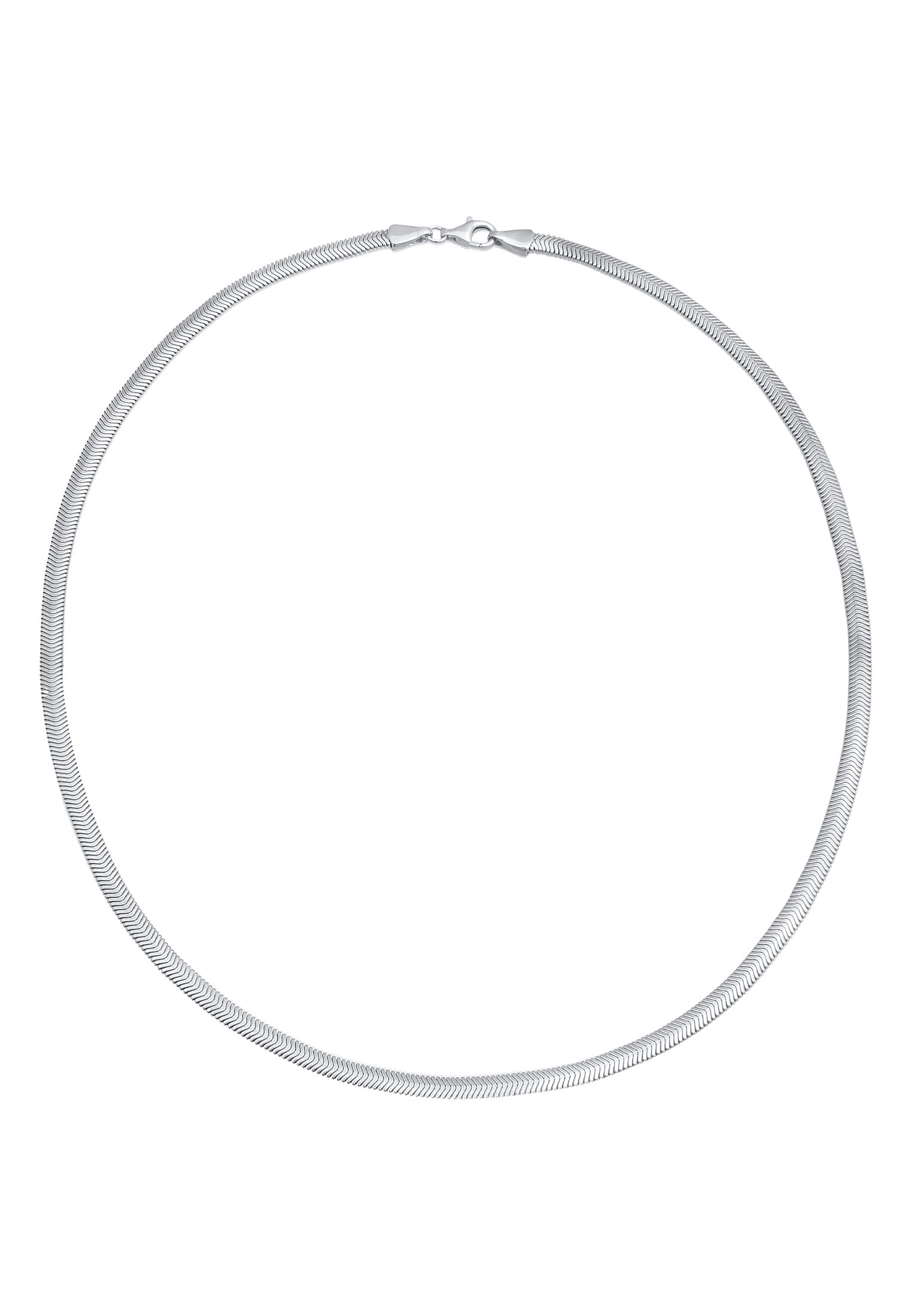 Kuzzoi Silberkette »Halskette Flache Schlangenkette Fischgräte 925 Silber«