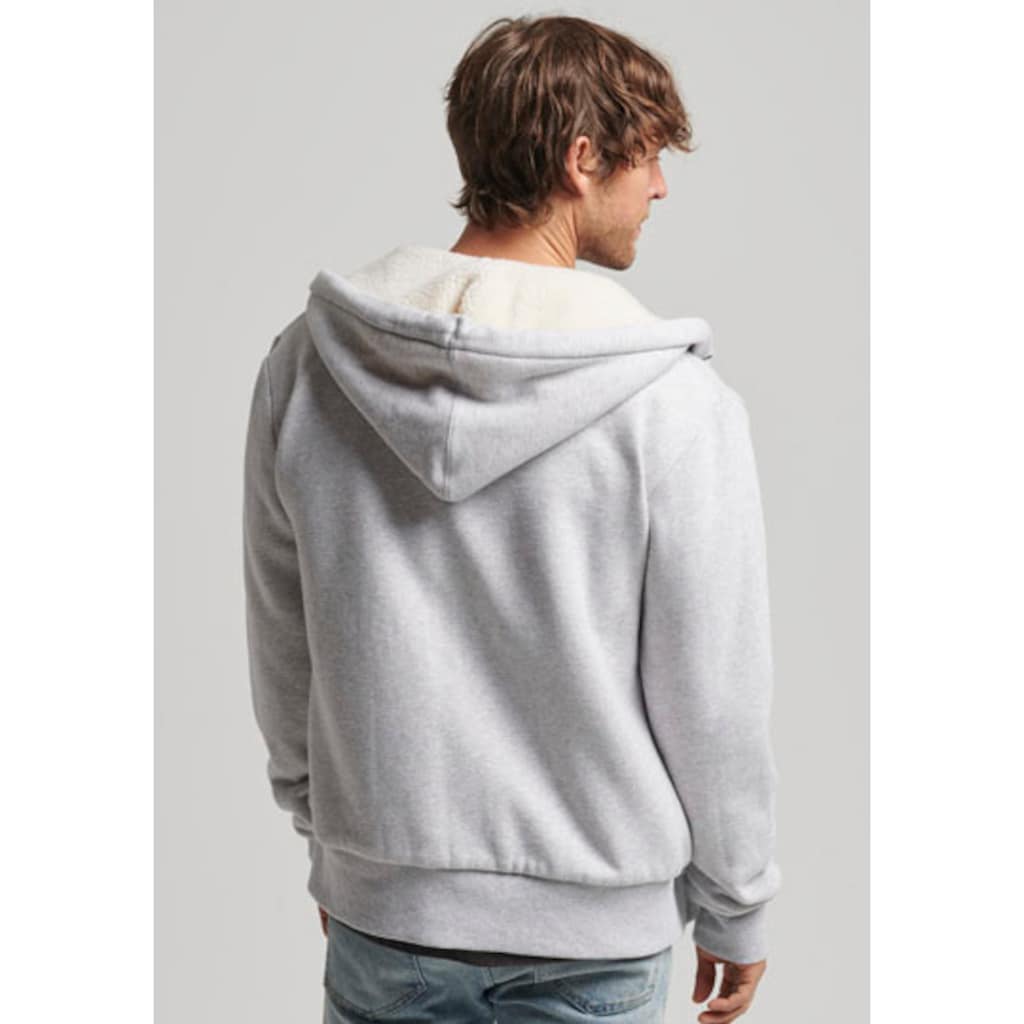 Superdry Kapuzensweatjacke »SD-BORG LINED ZIP HOOD«