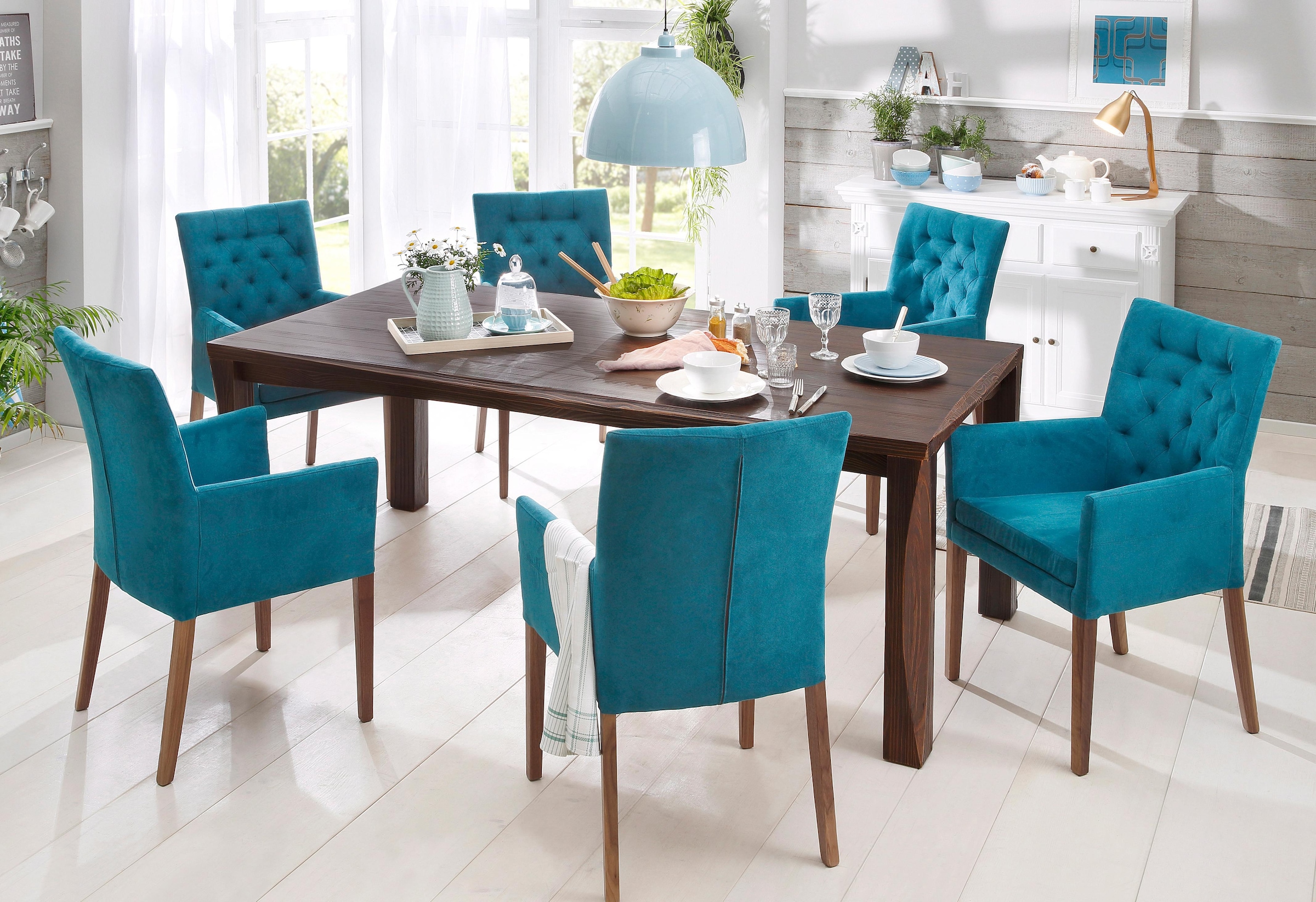 Home affaire Esszimmerstuhl »Colorado BESTSELLER«, Luxus-Microfaser, mit Massivholzgestell