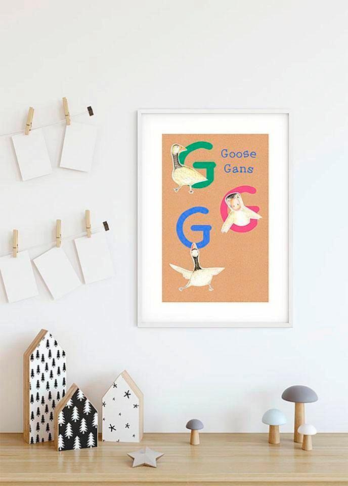 Komar Bild »ABC Animal G«, Buchstaben, (1 St.), Wandbild zur Dekoration - ohne Rahmen