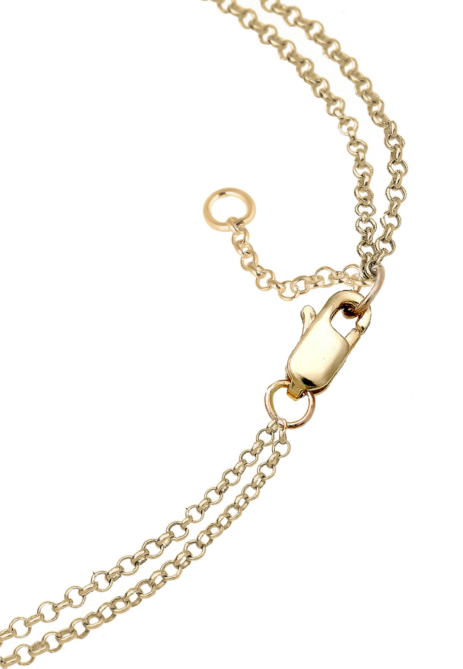 Elli Premium Armkette »Armband Herz Zweireihig Valentin 375 Gelbgold«