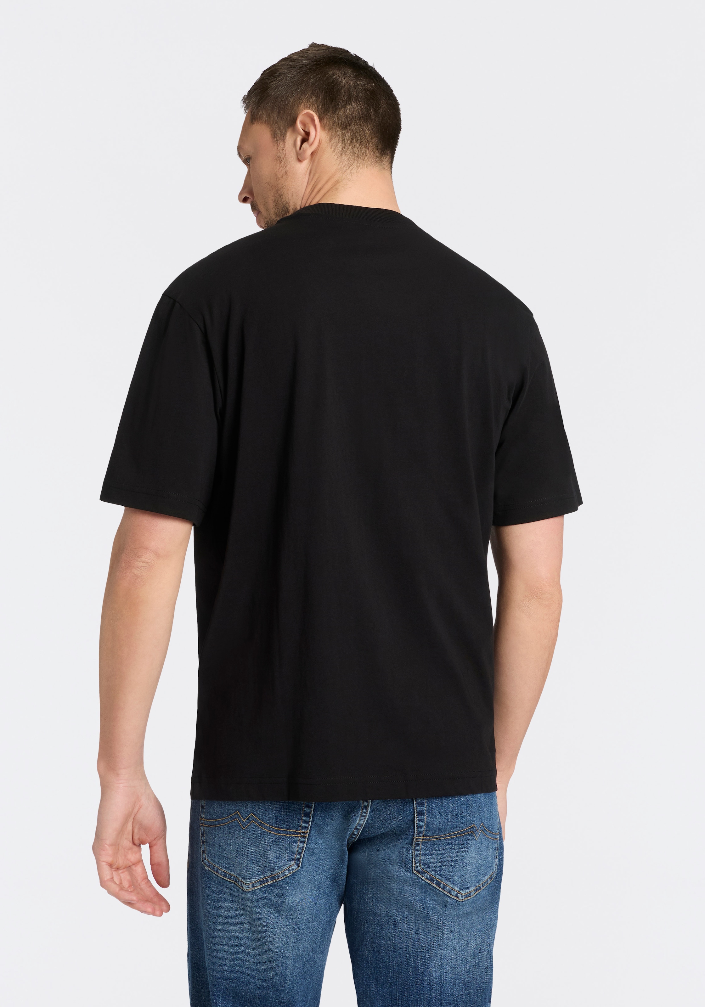 HUGO Blue T-Shirt Rundhalsausschnitt, Regular Fit, reine Baumwolle
