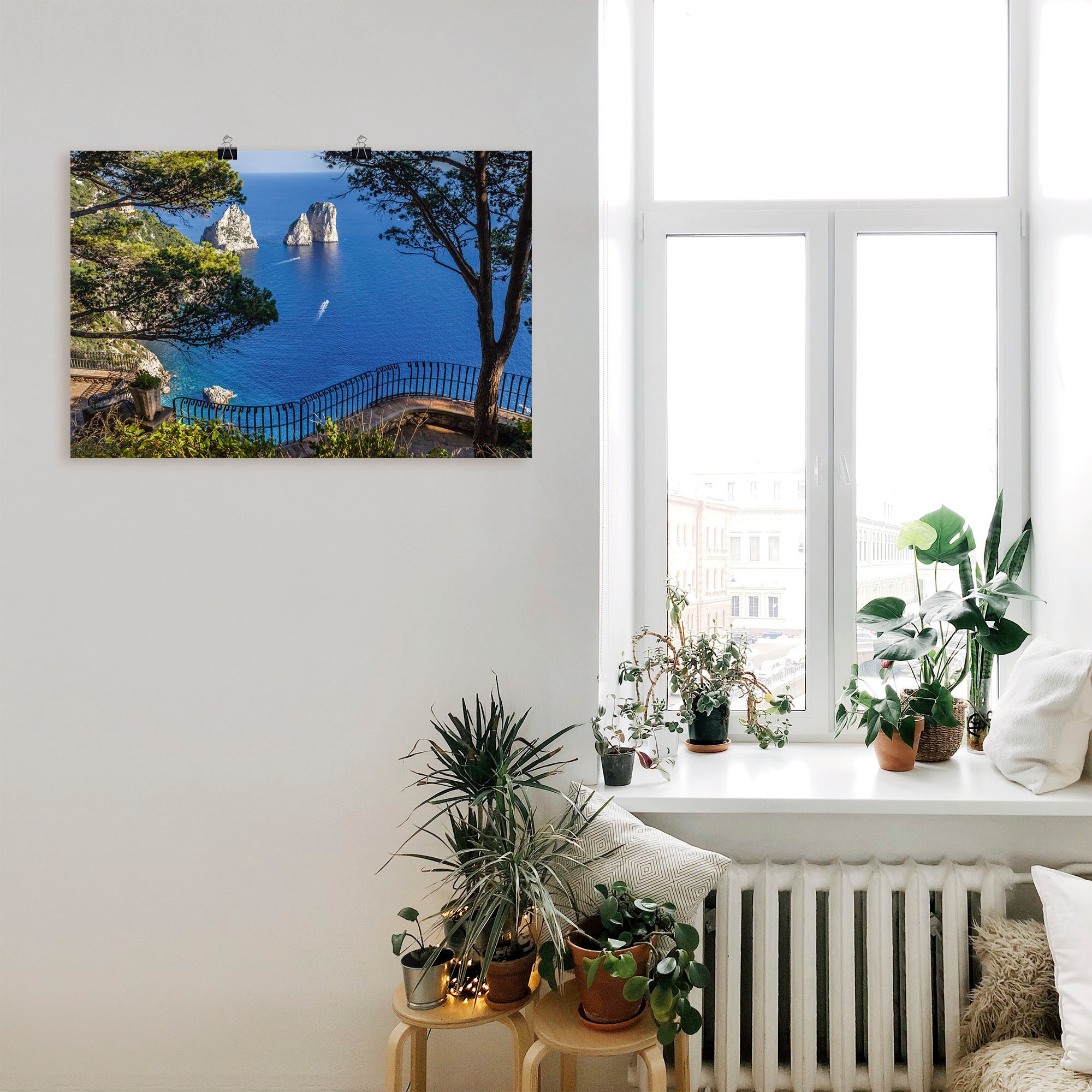 Artland Wandbild »Faraglione-Felsen auf Capri, Italien«, Meer Bilder, (1 St.), als Alubild, Outdoorbild, Leinwandbild, Poster, Wandaufkleber