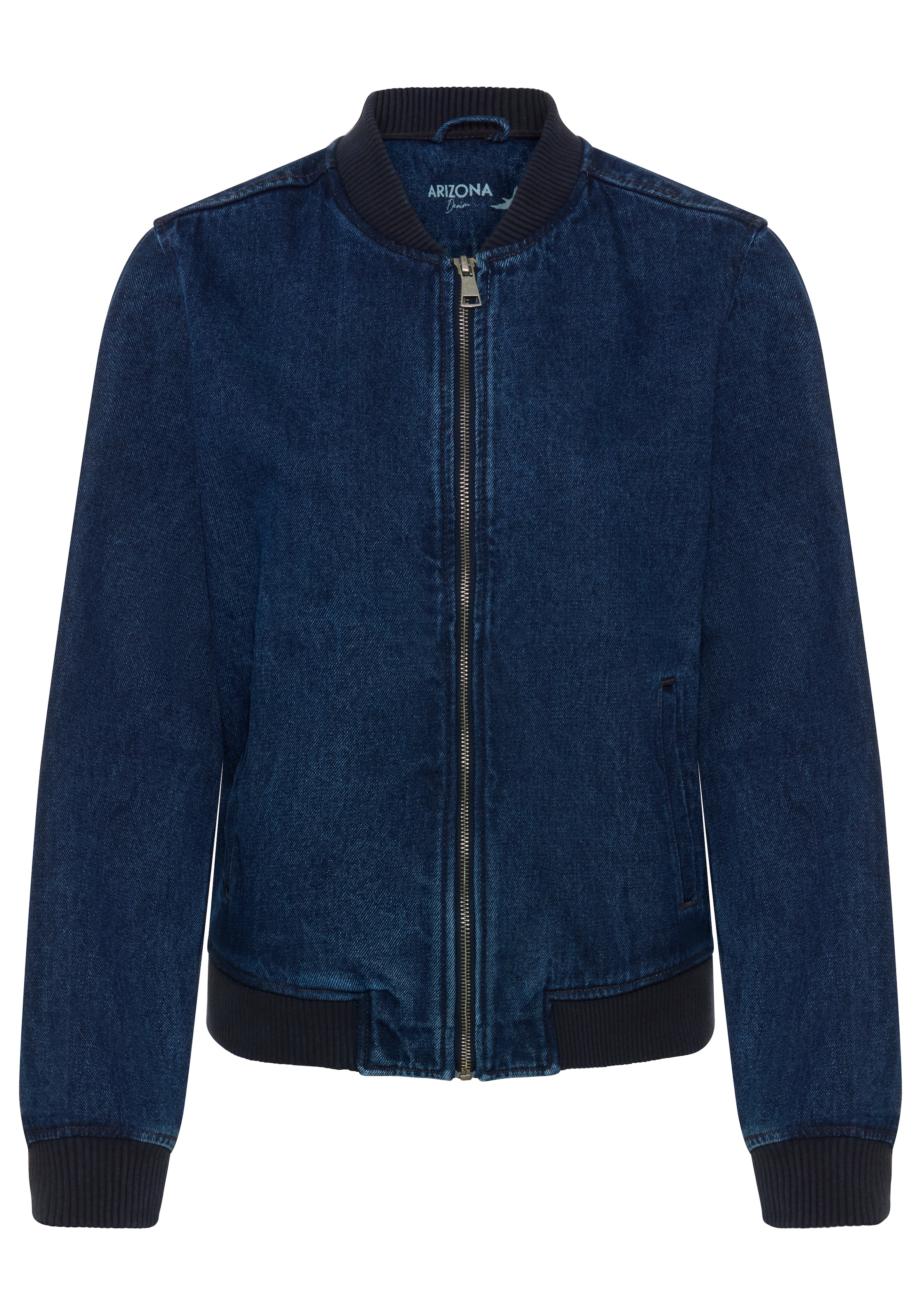 Arizona Jeansjacke »im winterlicheren Denim« hüftlang, Comfort Fit, mit Reißverschluss
