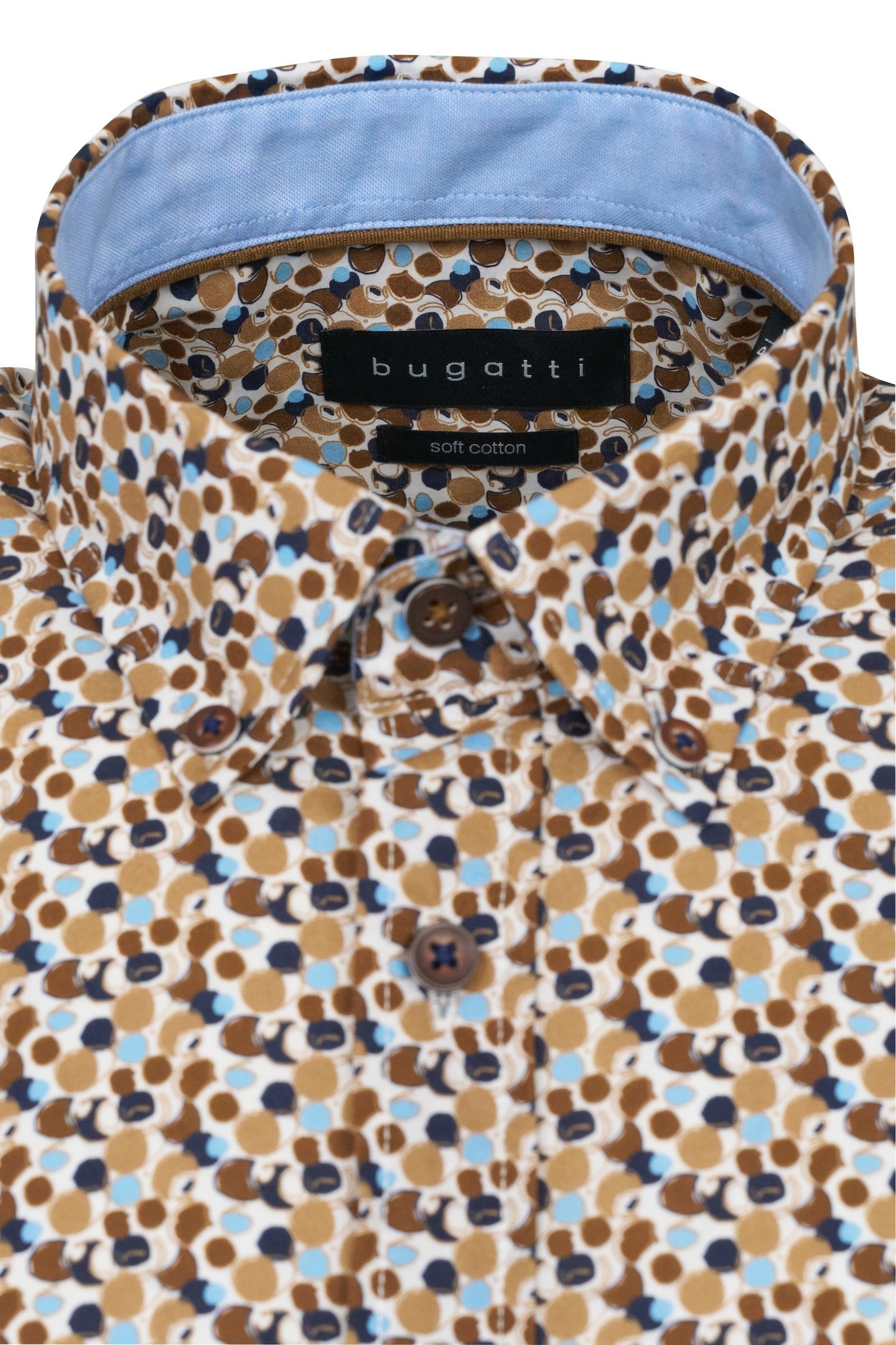 bugatti Kurzarmhemd mit Button-Down-Kragen