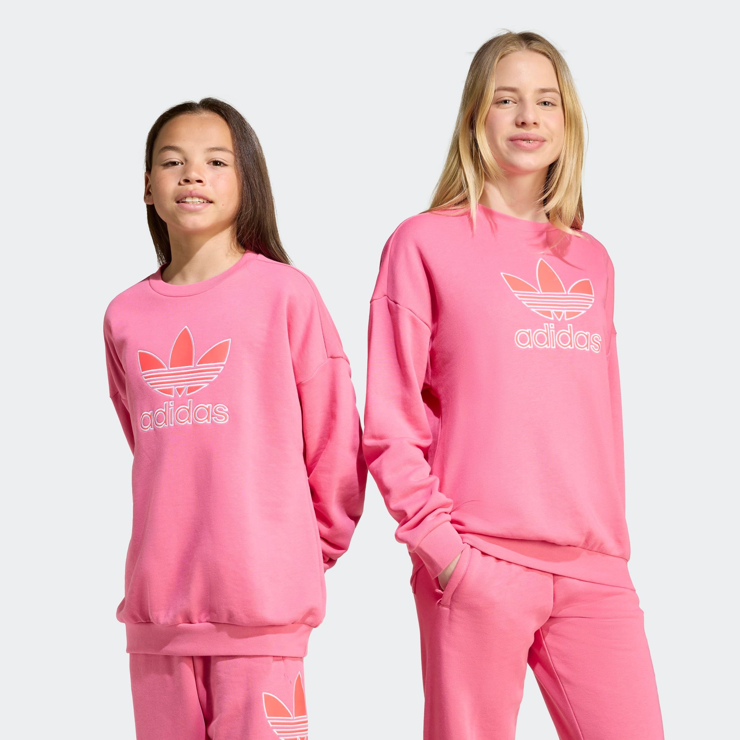 adidas Sweatshirt Trefoil JV8571 Rosa Loose Fit