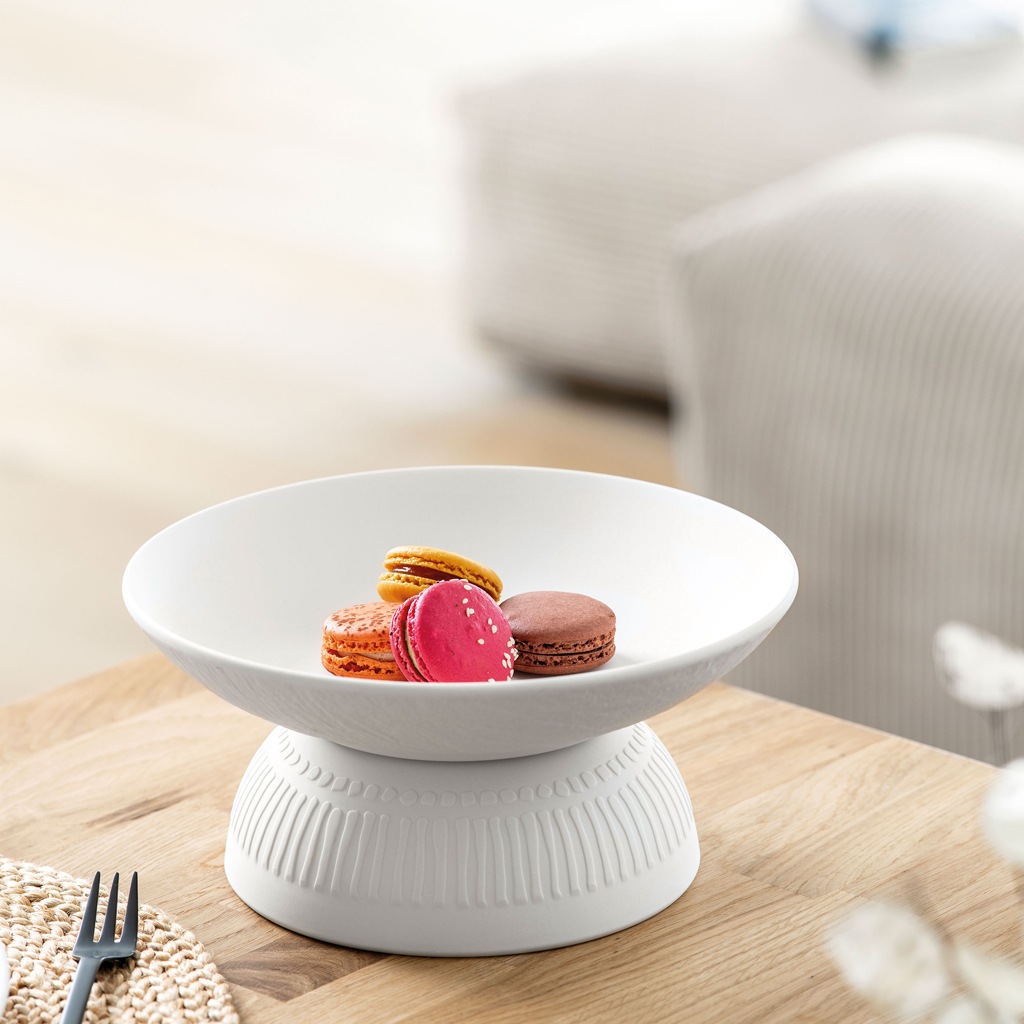 Villeroy & Boch Schale »Schalen flach Manufacture Rock Blanc ø 23,5 cm 6er Set weiß«