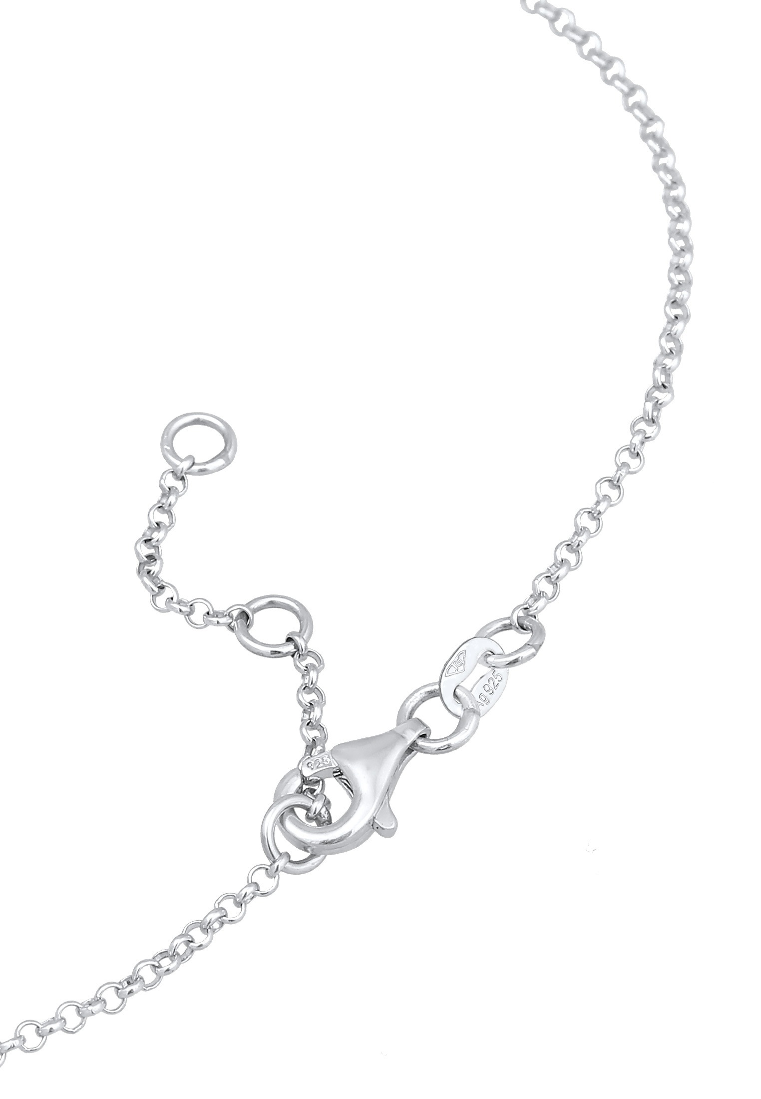 Elli Fußkette »Fußschmuck Schleife Weiß Klassisch 925 Sterling Silber, mit Kristallen von Swarovski®«