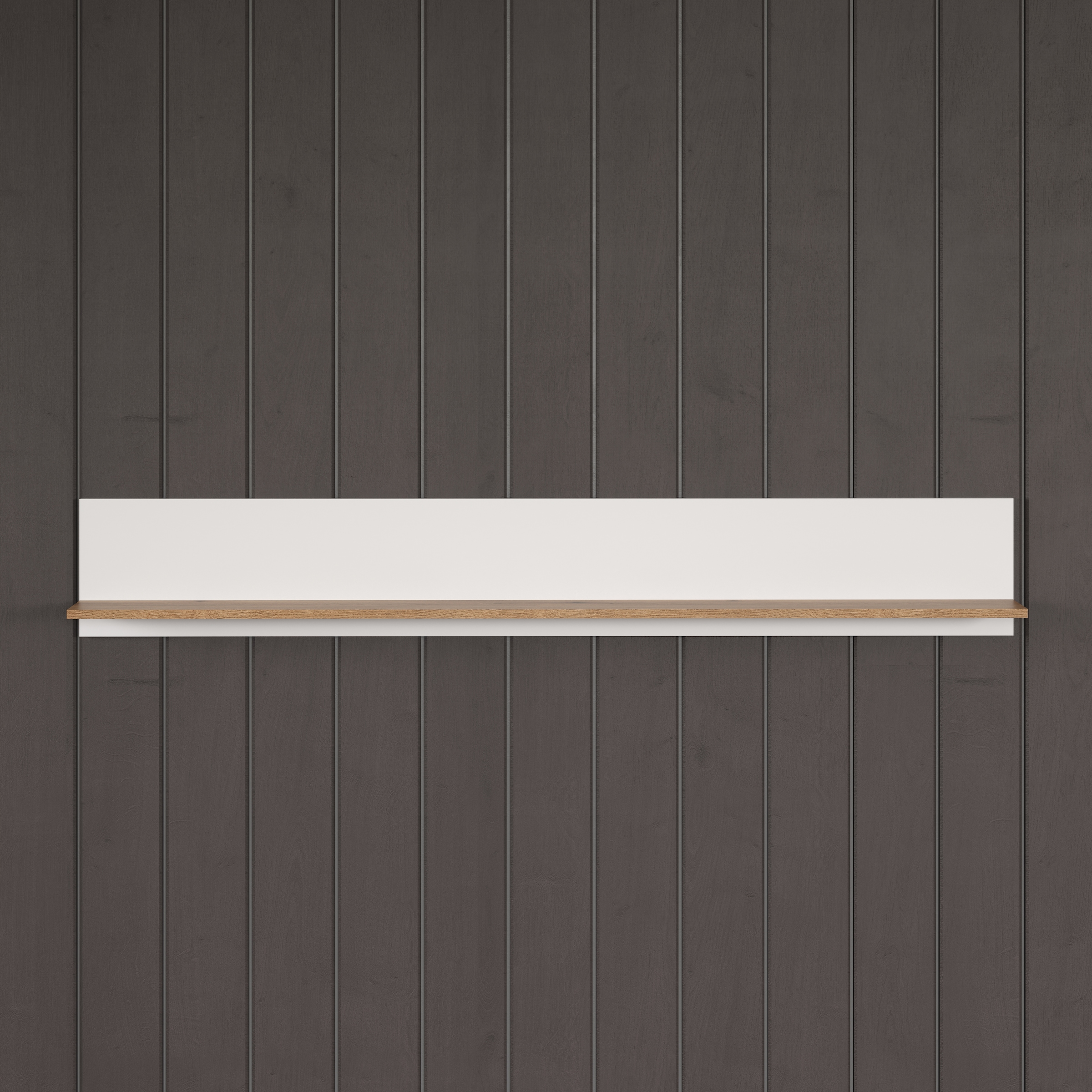 INOSIGN Wandboard »Linz«, (1 St.), großzügige Bücherleiste in Weiß/Eiche - Wandregal (B/T/H) 170/18/25 cm