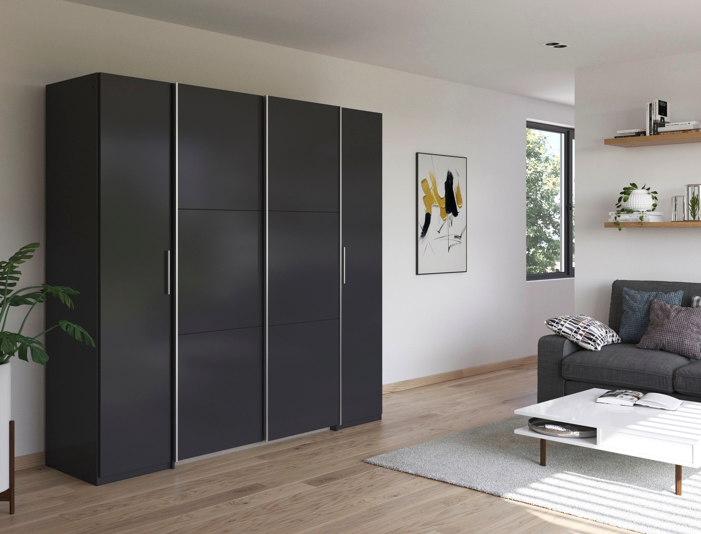 rauch Schwebetürenschrank »Kleiderschrank Drehtürenschrank Schrank Garderobe KRONACH TOPSELLER«, mit Dreh- und Schwebetüren und vielen Einlegeböden MADE IN GERMANY
