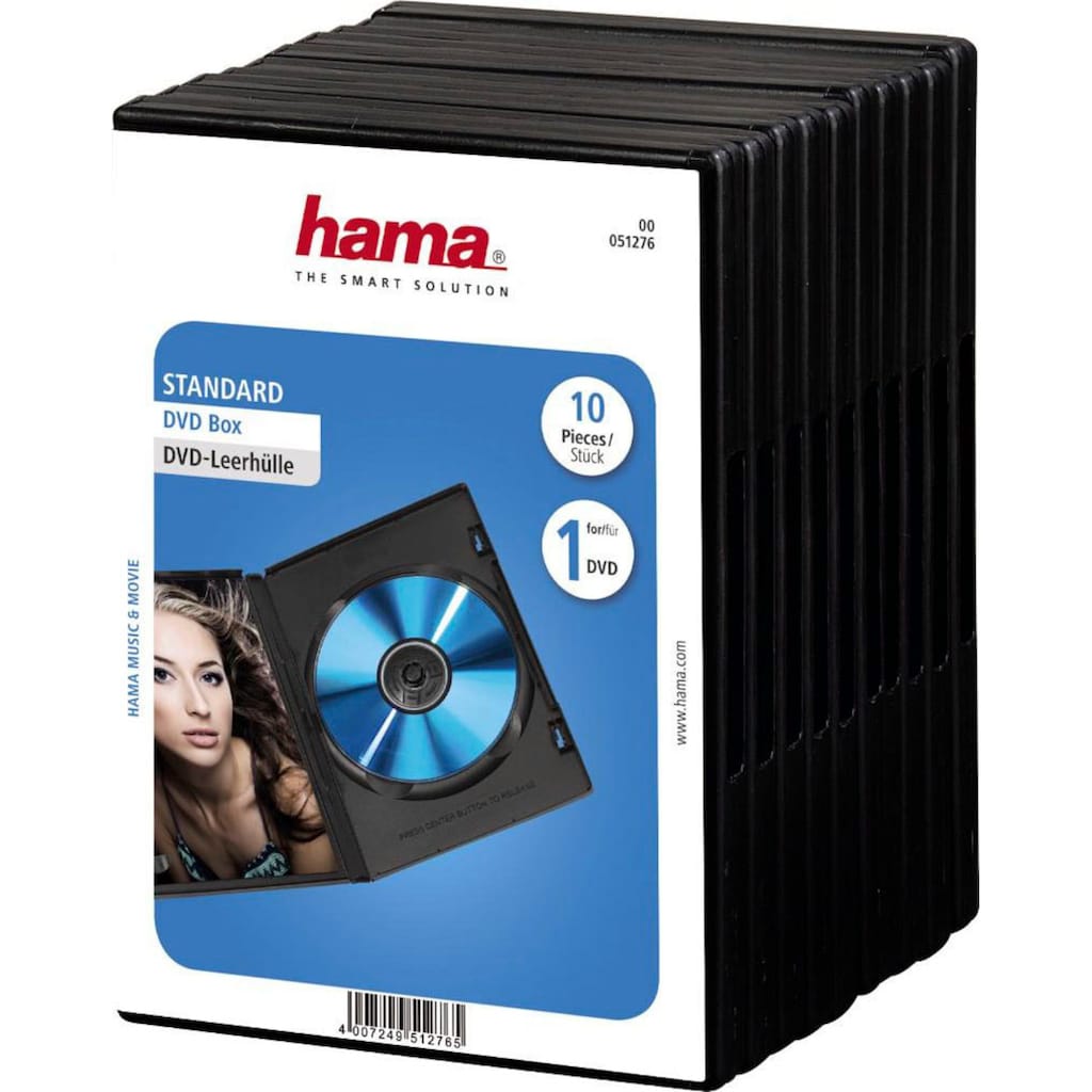 Hama DVD-Hülle »DVD Leerhülle Standard, 10er-Pack, Schwarz, Schutzhülle, Schutzcover«