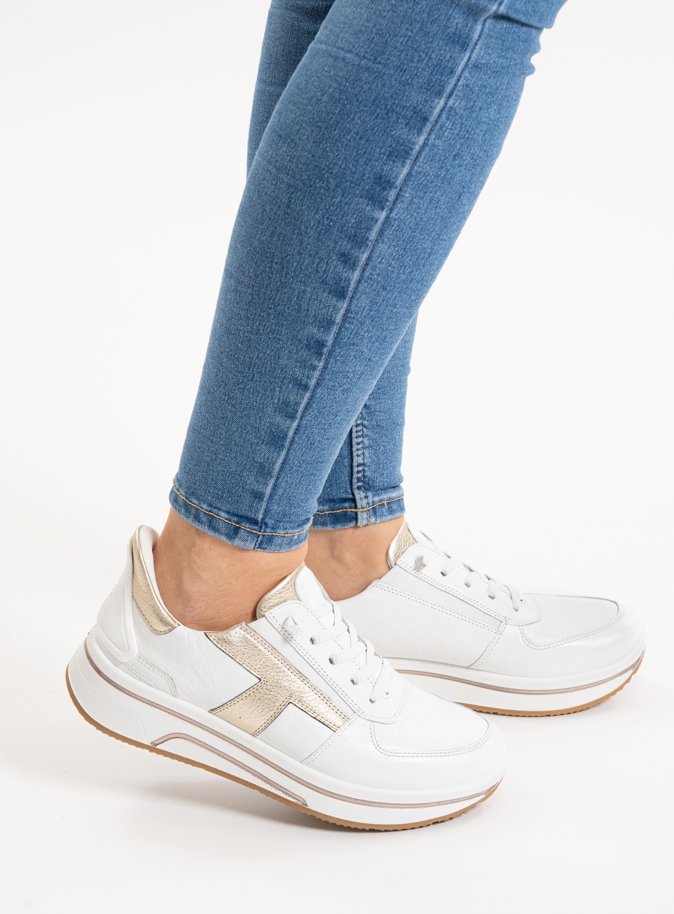 Ara Slip-On Sneaker »SAPPORO«, Freizeitschuh, Schnürschuh mit Frottee-Futter, H-Weite