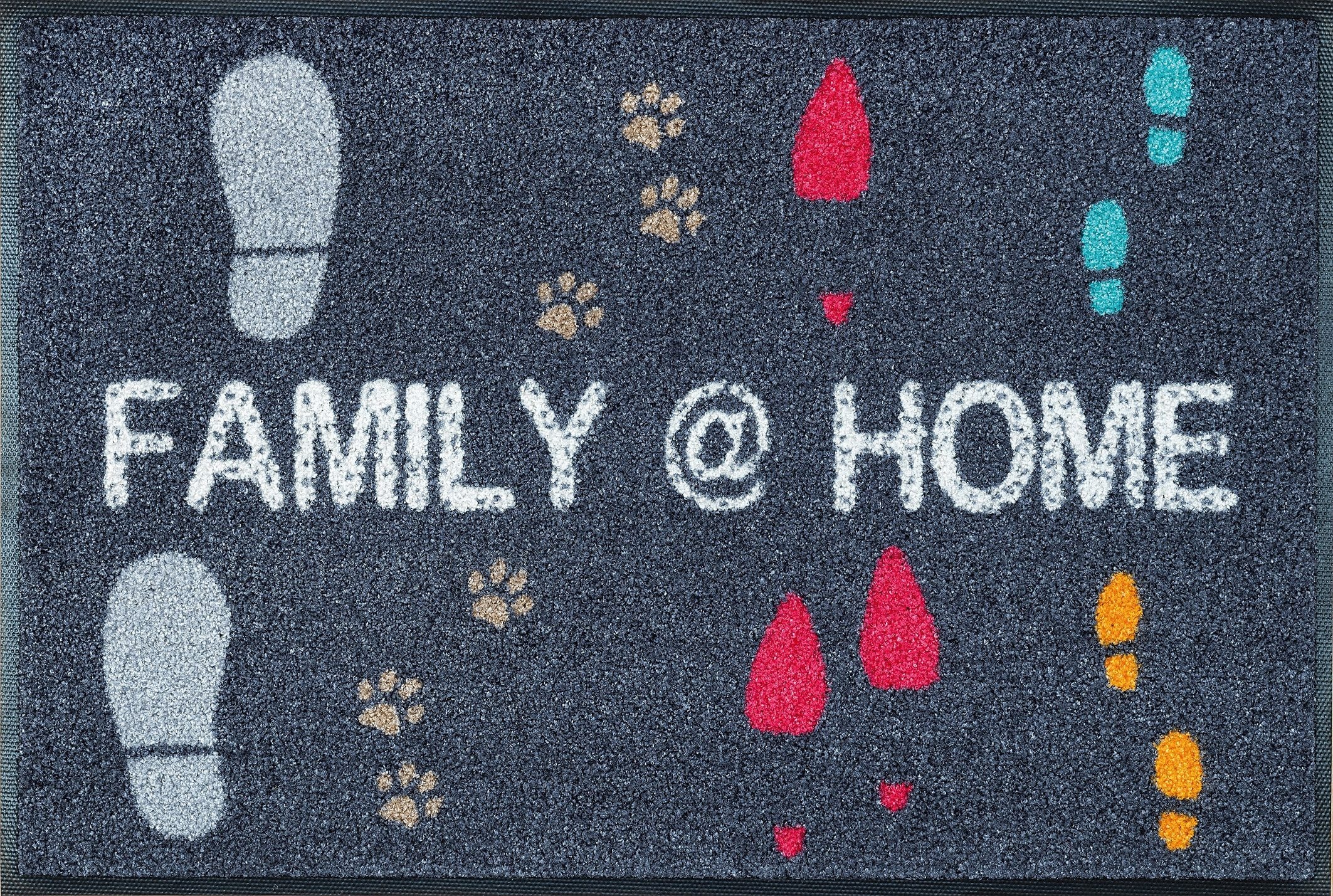 @ Home«, wash+dry und Outdoor In- »Family by waschbar Schmutzfangmatte, Kleen-Tex Fußmatte Spruch, mit geeignet, rechteckig,