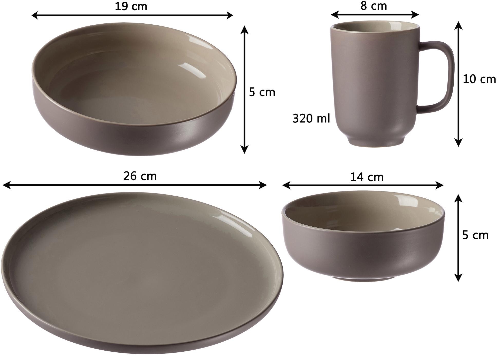 Ritzenhoff & Breker Kombiservice »Geschirr-Set, Service Jasper« im Scandic Style, 16 Teile, für 4 Personen