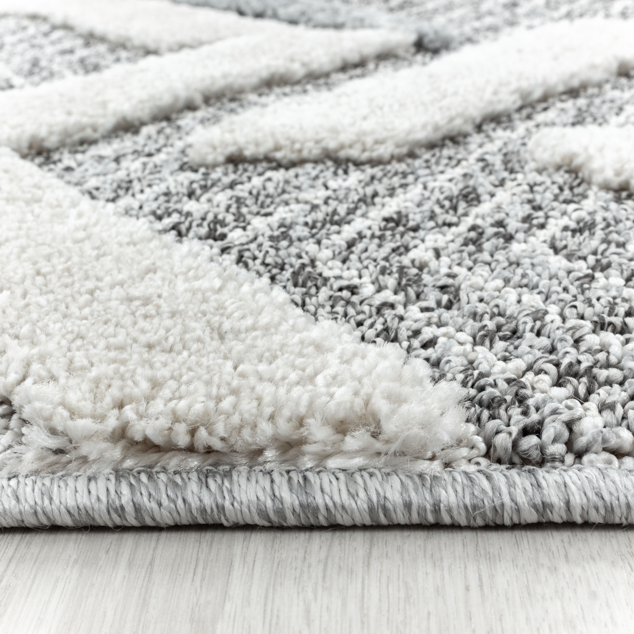 Ayyildiz Teppiche Teppich »PISA 4705«, rund, 20 mm Höhe, auch rechteckig, Hoch Tief Struktur, Wohnzimmer, Schlafzimmer