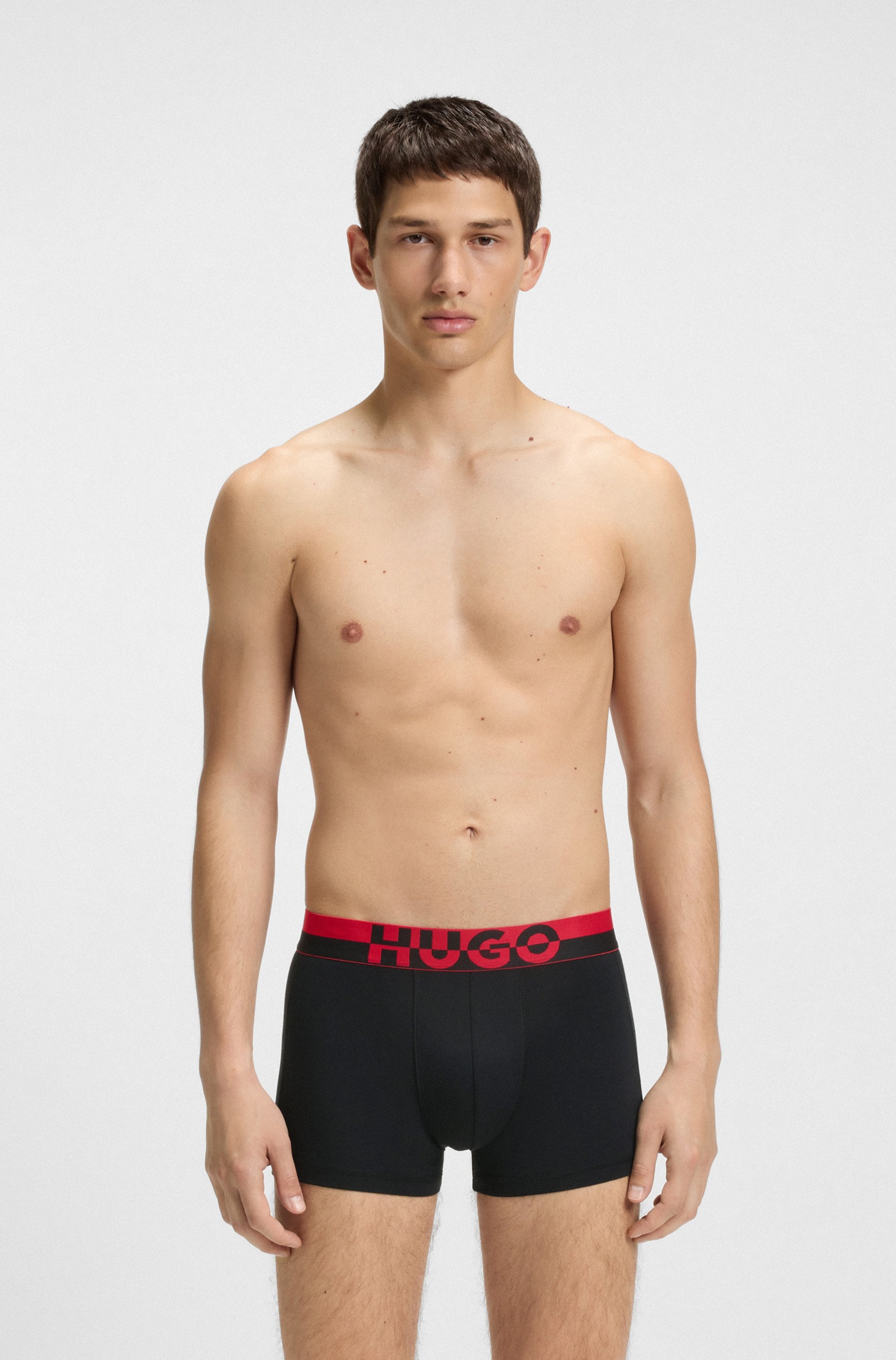 HUGO Underwear Boxershorts »TRUNK TR. SPLIT LOGO«, (3 St.), enganliegend, kurzes Bein