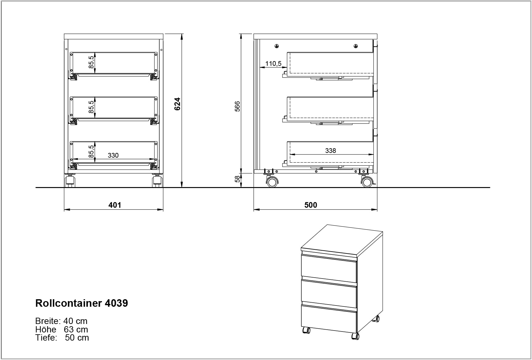 GERMANIA Büromöbel-Set »Lemont« 2 tlg. Set bestehend aus höhenverstellbarem Schreibtisch und Rollcontainer