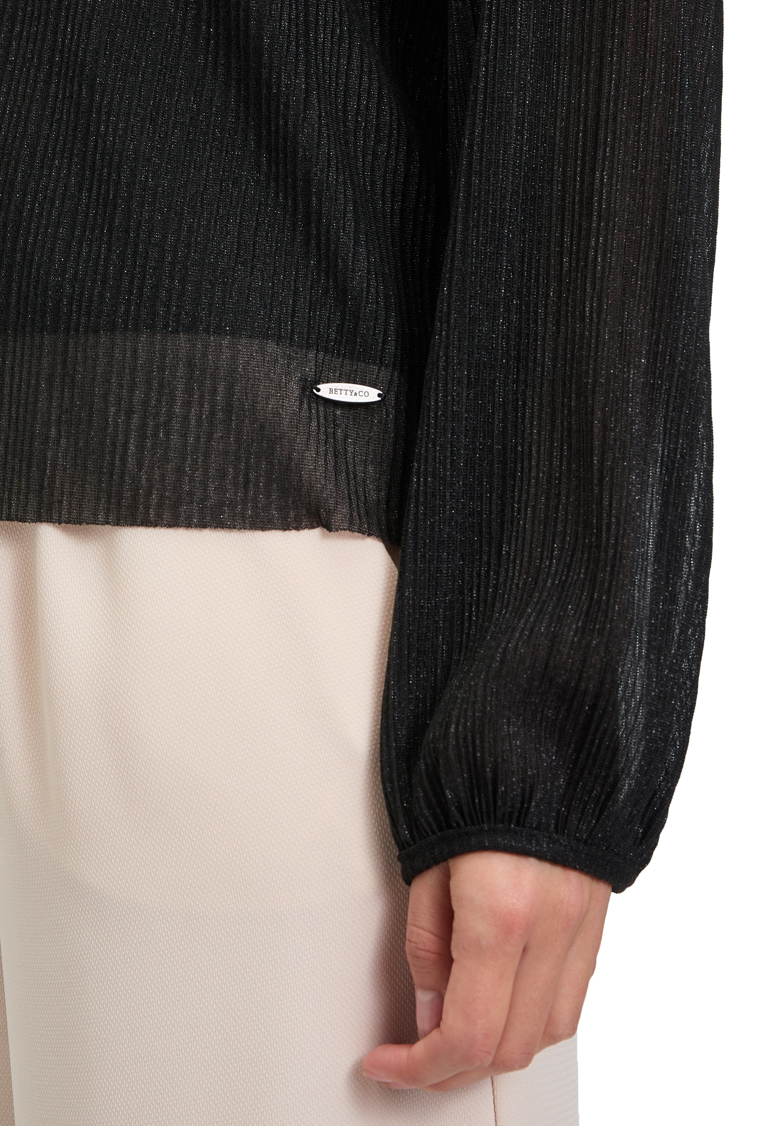 Betty&Co Langarmshirt »Blusenshirt mit Lurexfaden«