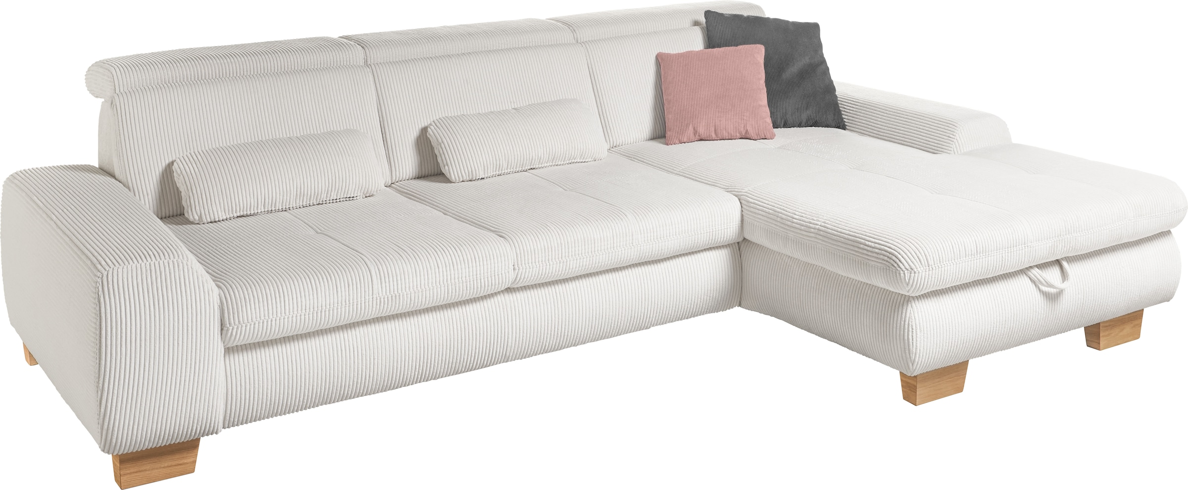 set one by Musterring Ecksofa »SO 3400«, mit Canape und verschiedenen Funktionen, Kaltschaum, B307 x T195 cm