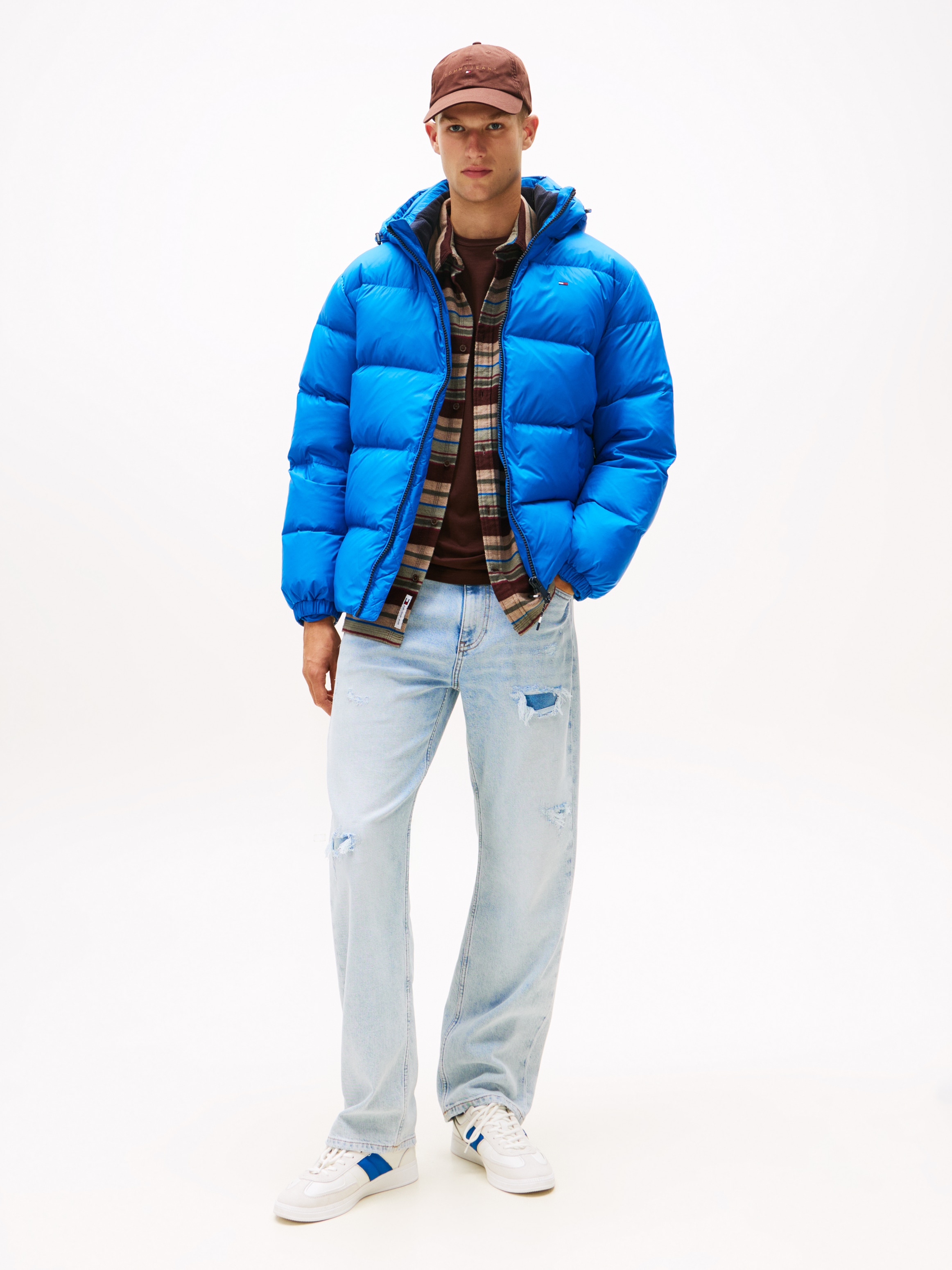 Tommy Jeans Steppjacke »TJM ESSENTIAL DOWN JACKET EXT« mit Kapuze Winterjacke Outdoorjacke Gefüttert 2 in 1 Jacke abnehmbare Kapuze