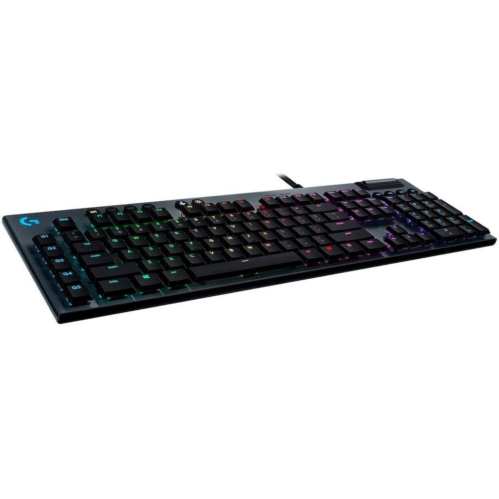 Logitech G Gaming-Tastatur »G815 LIGHTSYNC RGB Mechanical Gaming Keyboard - GL Clicky«, (USB-Anschluss-Ziffernblock-Multimedia-Tasten)