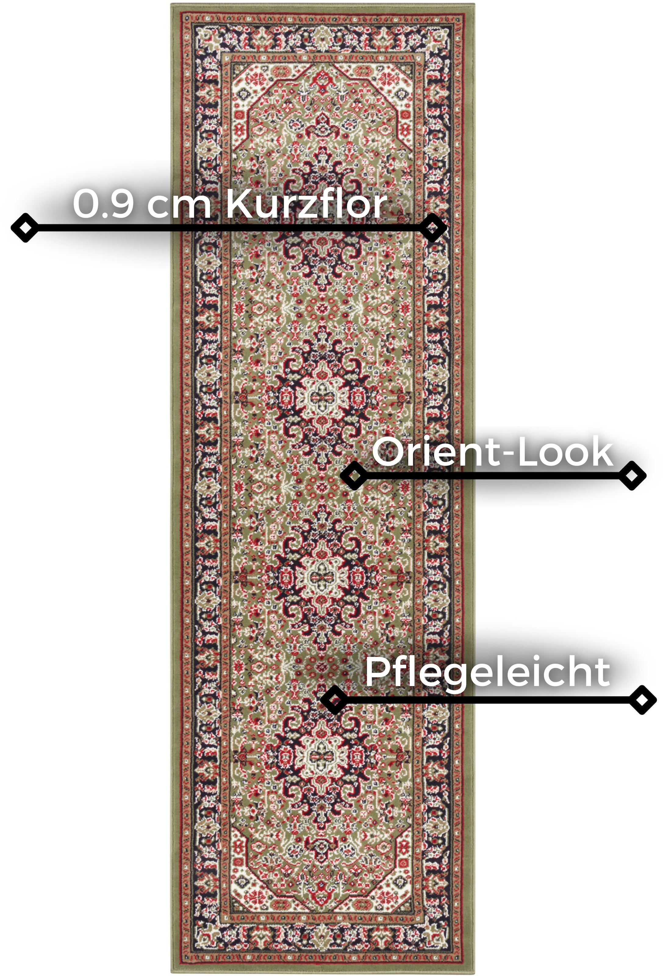 HANSE Home Teppich »Skazar Isfahan«, rechteckig, 9 mm Höhe, Kurzflor, Orient, Läufer, Vintage, Esszimmer, Wohnzimmer, Flur