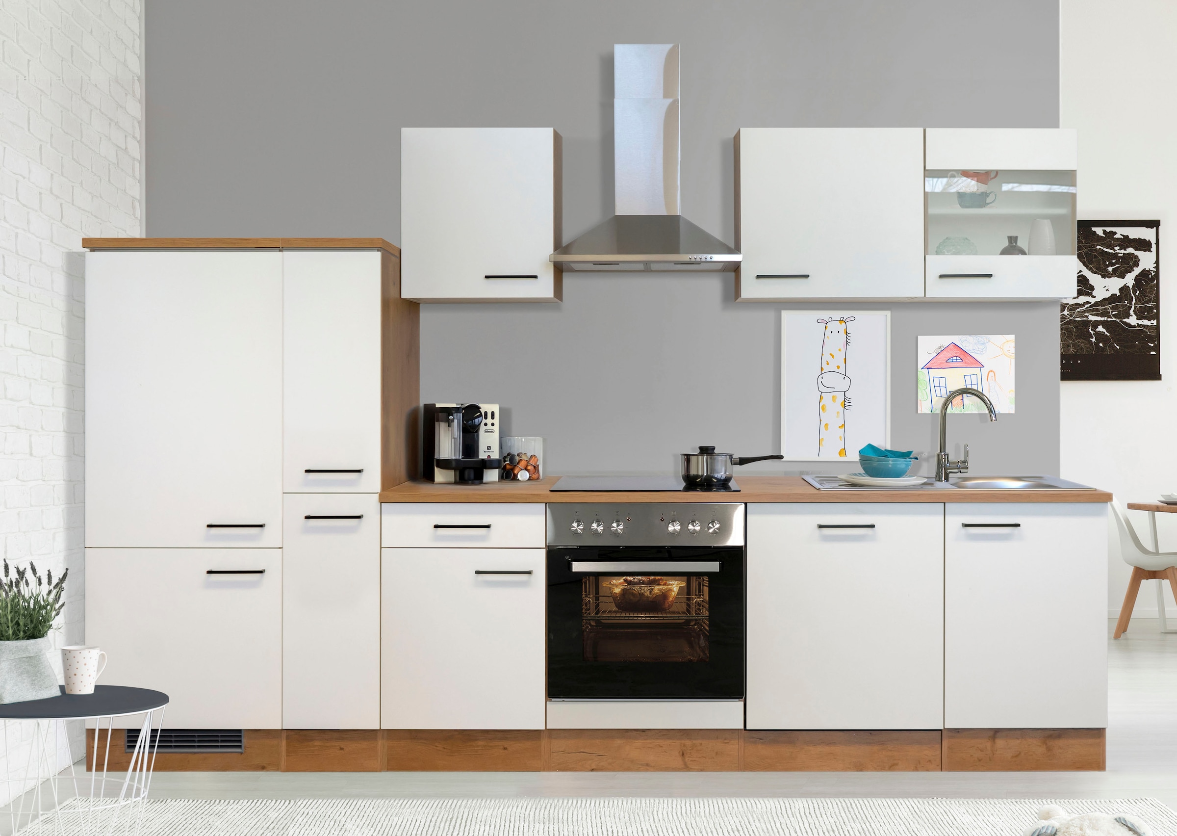 Flex-Well Küchenzeile »Vintea«, mit E-Geräten, Gesamtbreite 310 cm