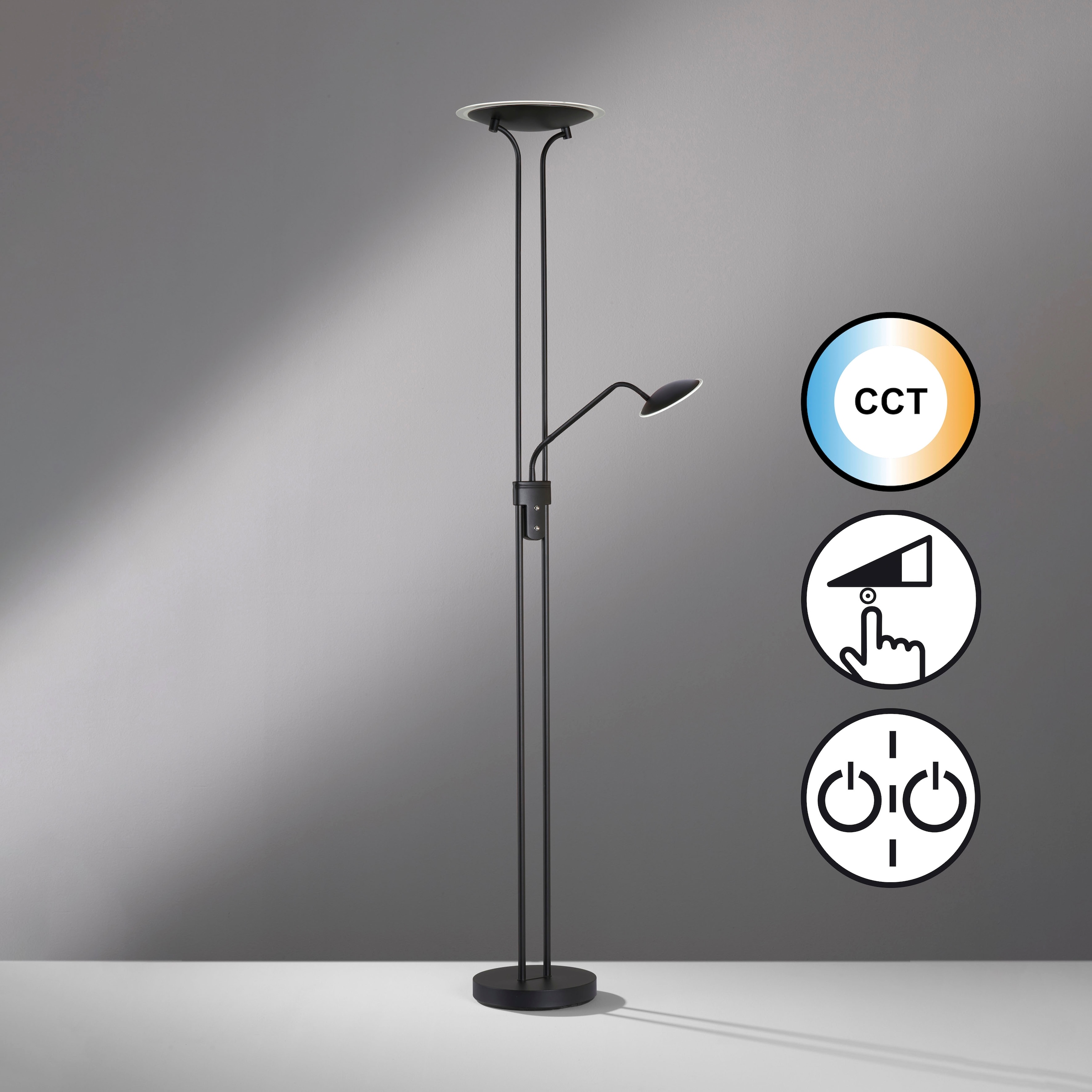 FISCHER & HONSEL Stehlampe »Tallri«, 1 flammig, Leuchtmittel LED-Modul | LED fest integriert, langlebige LED, dimmbar