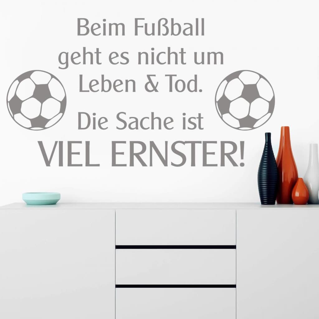 Wall-Art Wandtattoo »Aufkleber Fußball Spruch«, (1 St.)